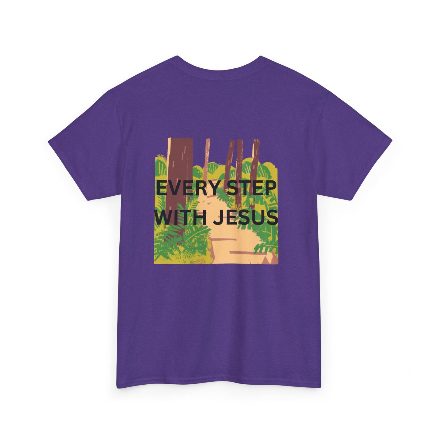 Trail in the Woods Unisex Tee - Every Step with Jesus Design