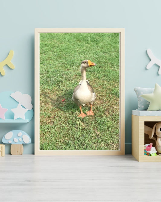 Graceful Creation: Goose in the Meadow Nature Art Print
