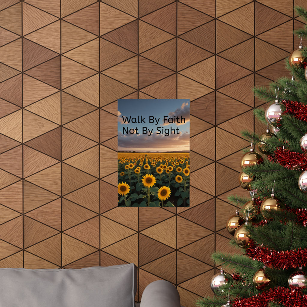 Arte de pared inspirador de fe, póster de girasol, decoración inspiradora para el hogar, regalo cristiano, impresión motivacional
