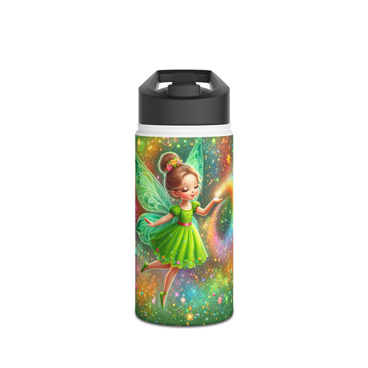 Child's Fairy-Themed Stainless Steel Water Bottle - Magical Cosmic Design
