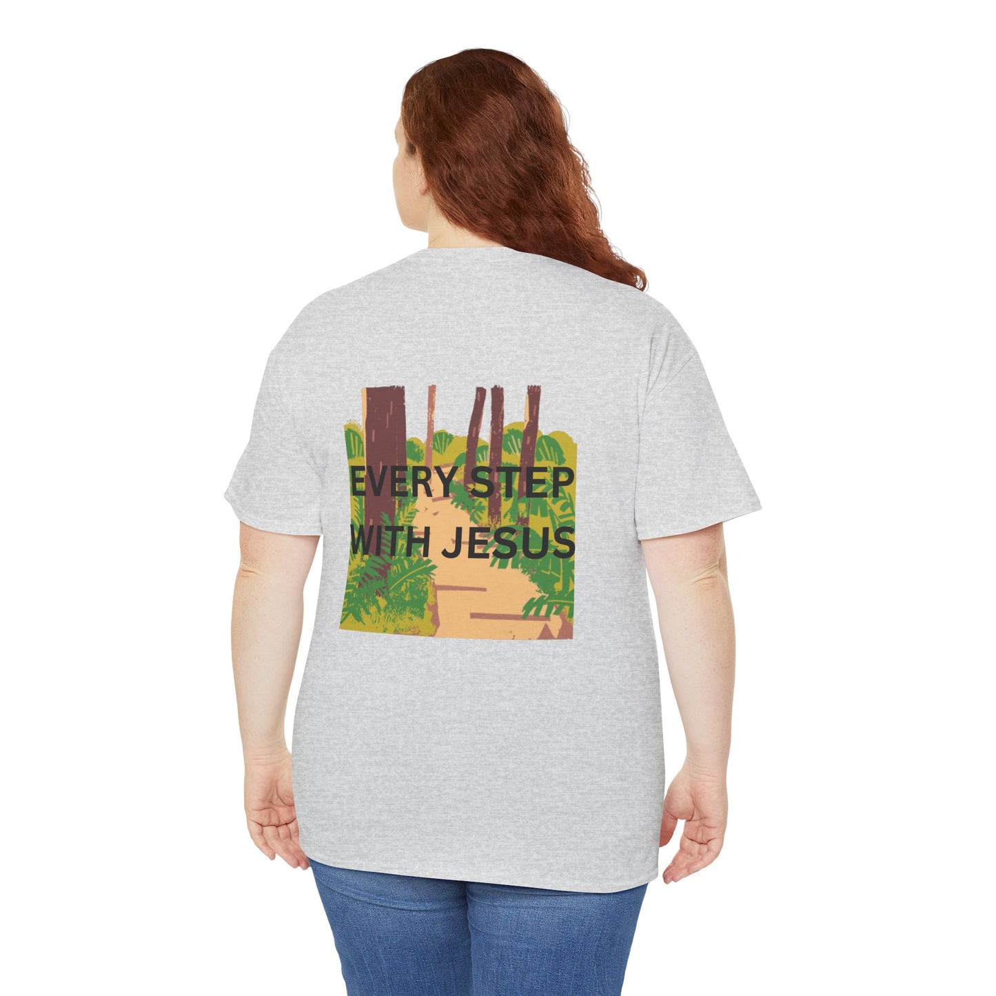 Trail in the Woods Unisex Tee - Every Step with Jesus Design