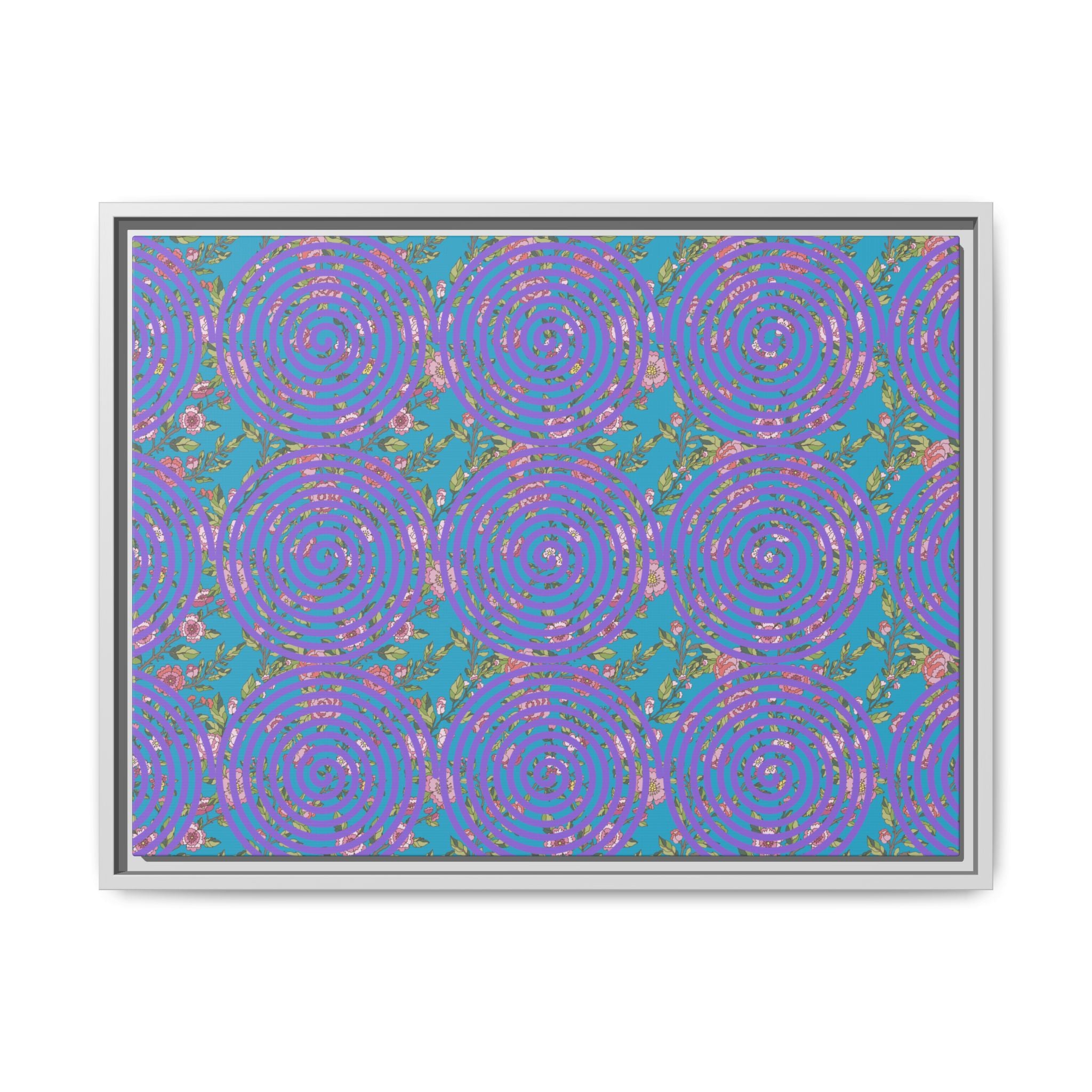 Arte de pared con lienzo floral