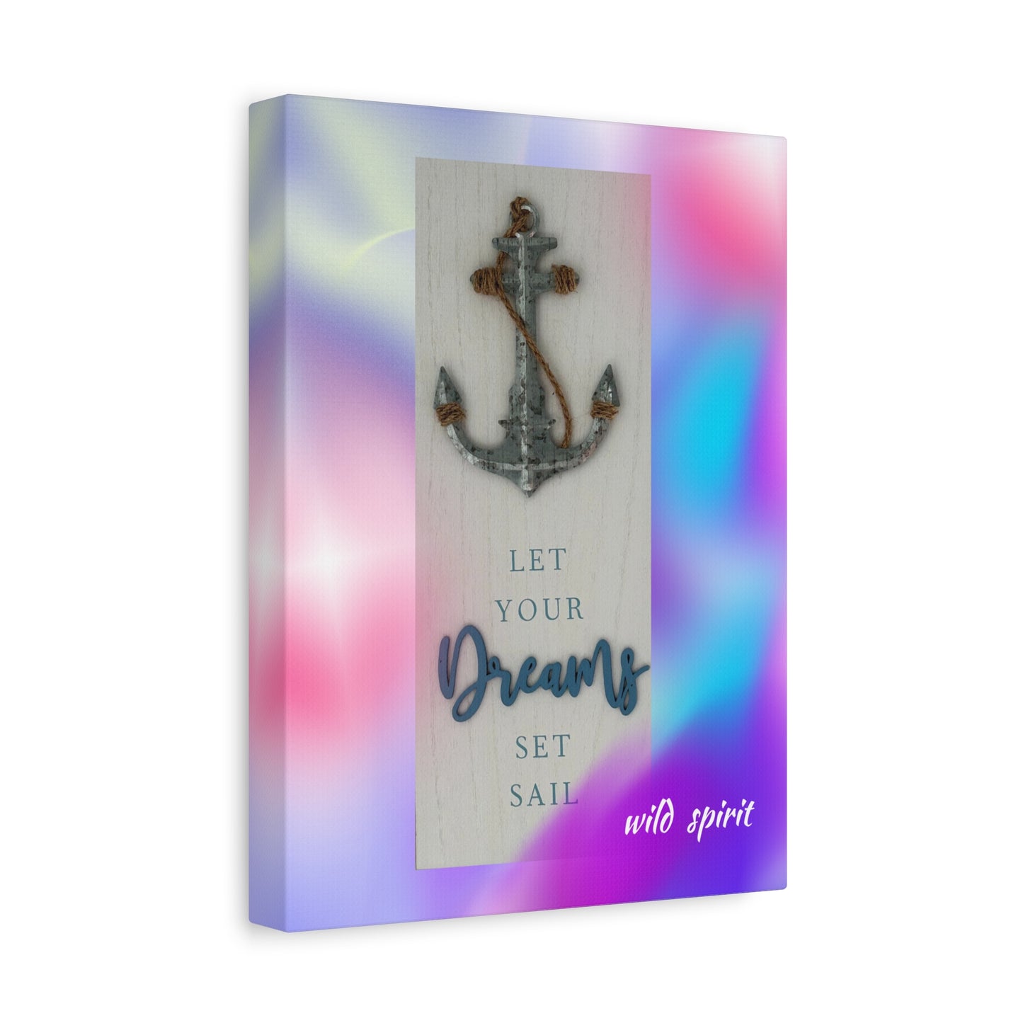 Canvas Print - Beach Themed 'Let Your Dreams Set Sail'