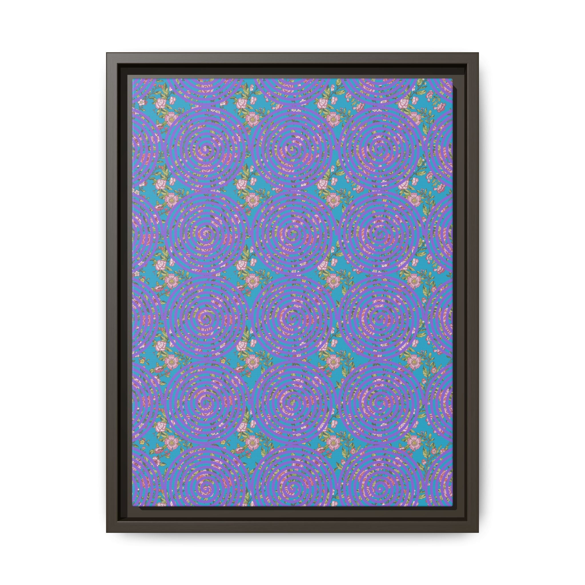 Arte de pared con lienzo floral