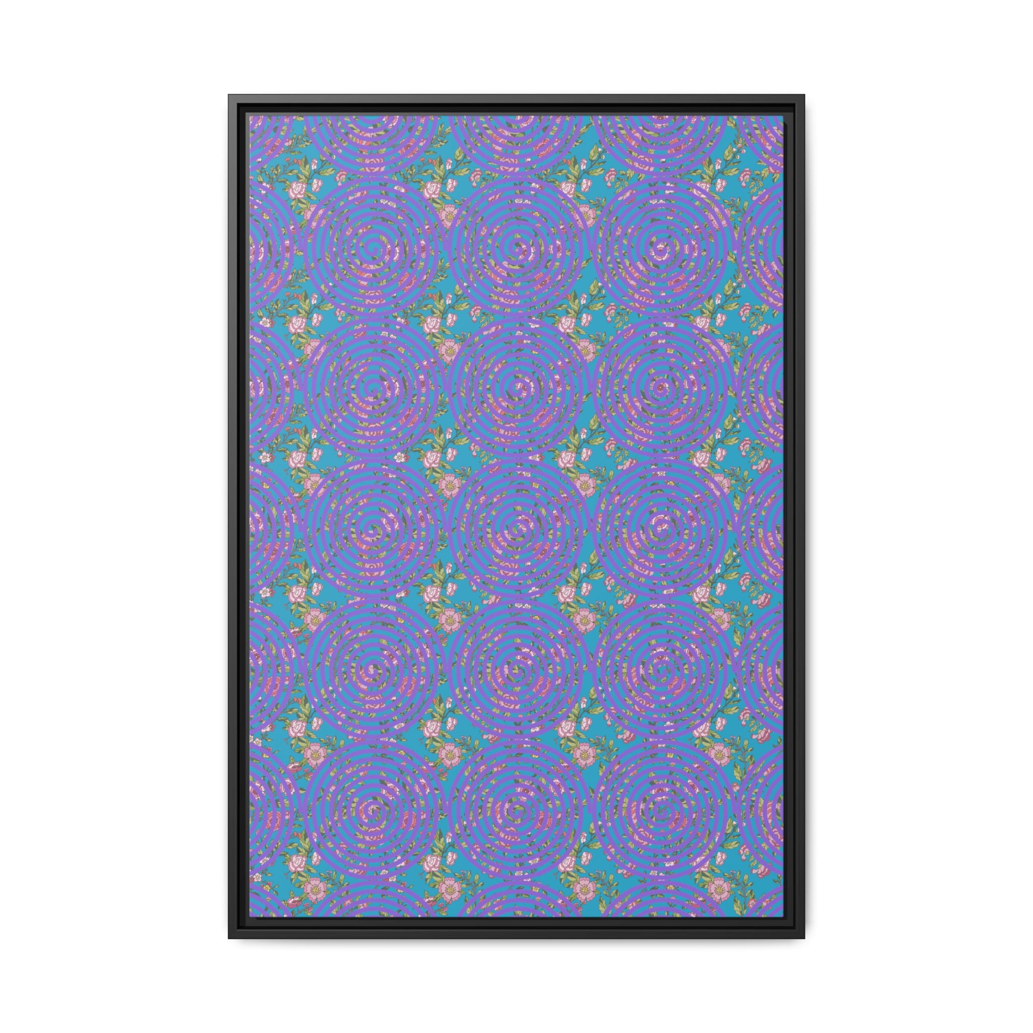 Arte de pared con lienzo floral