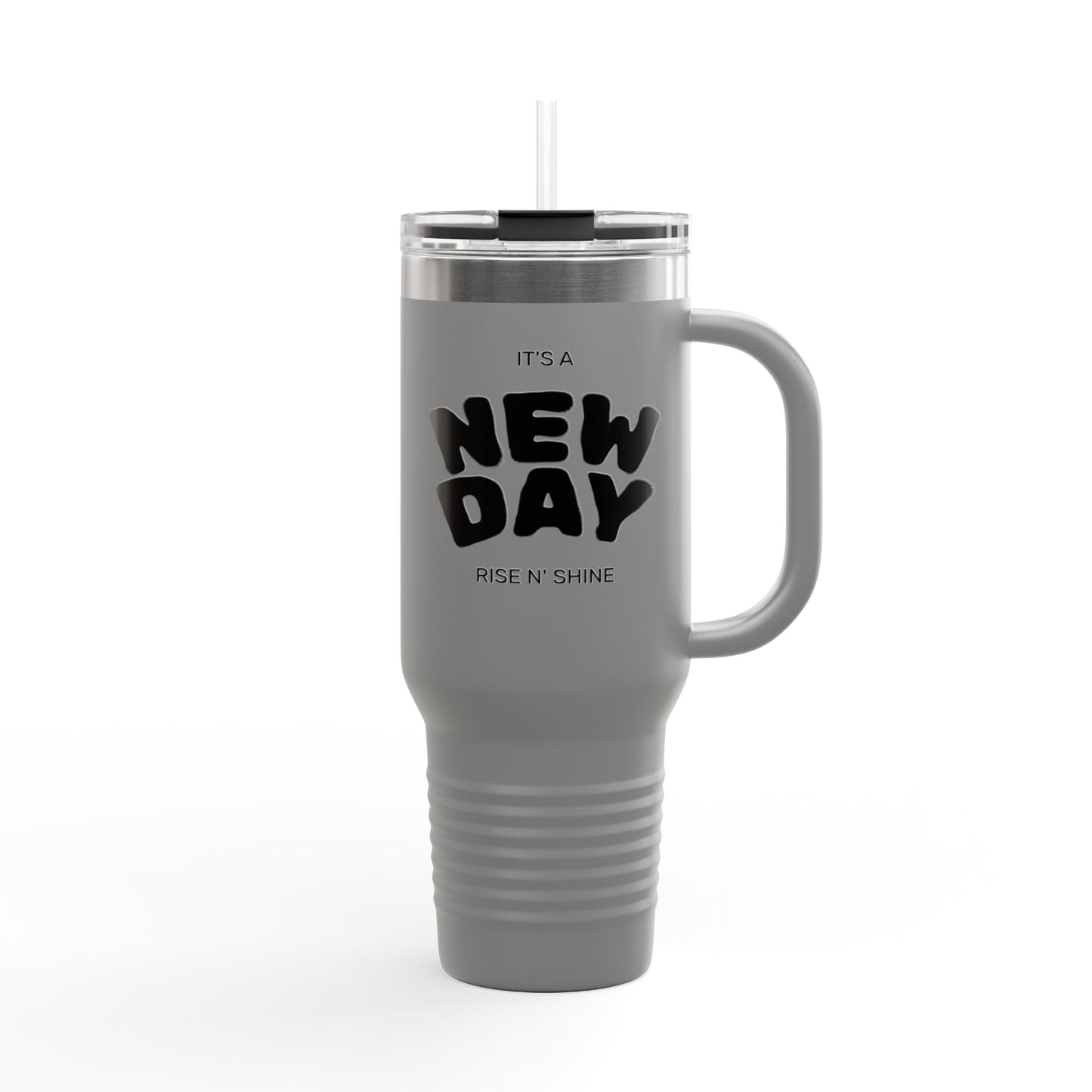 Insulated Travel Mug - 'It's a New Day' 40oz Coffee Tumbler for On-the-Go