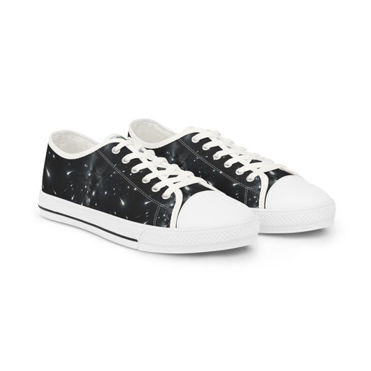 Cosmic Print Men's Low Top Sneakers - Trendy Casual Footwear for Space Lovers