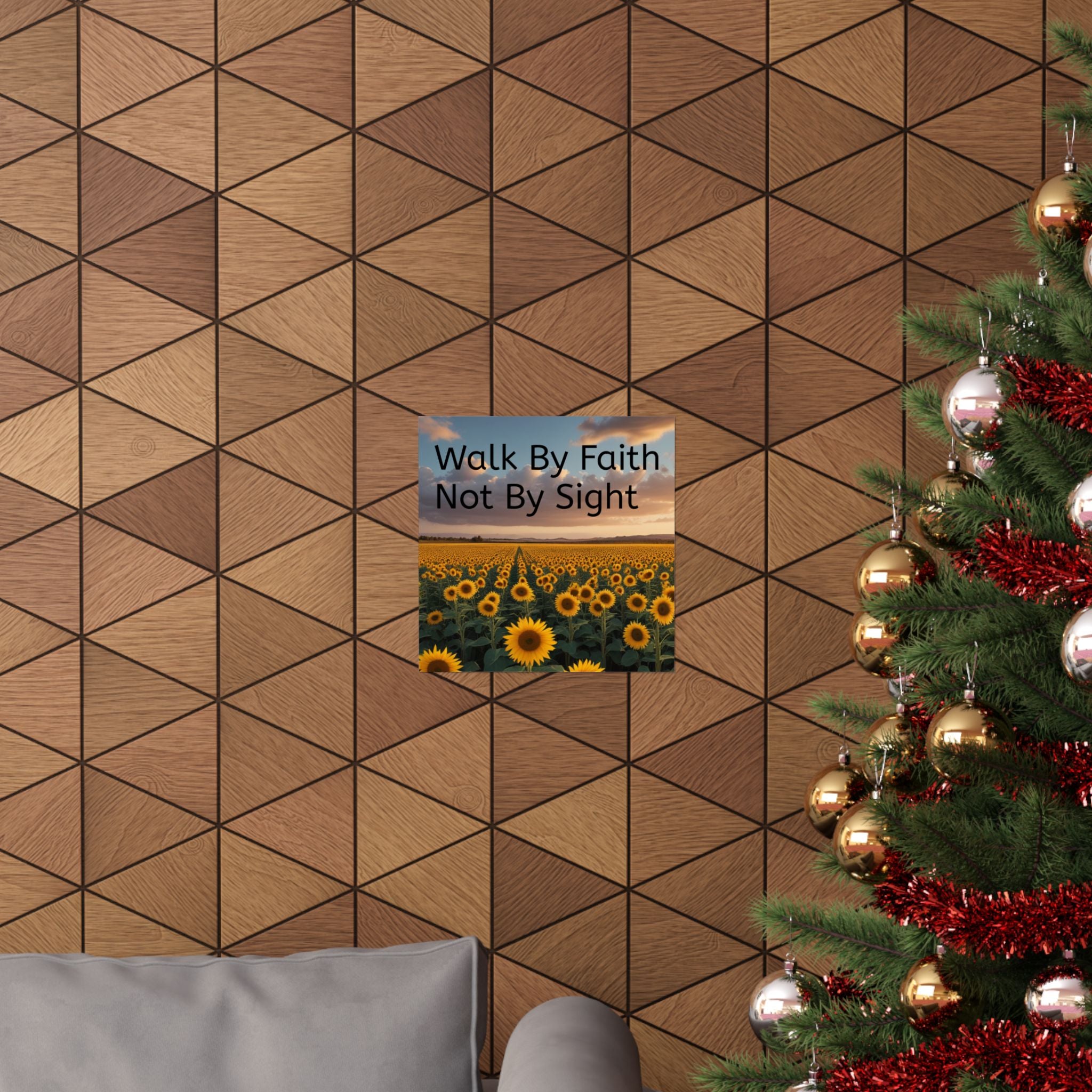 Arte de pared inspirador de fe, póster de girasol, decoración inspiradora para el hogar, regalo cristiano, impresión motivacional