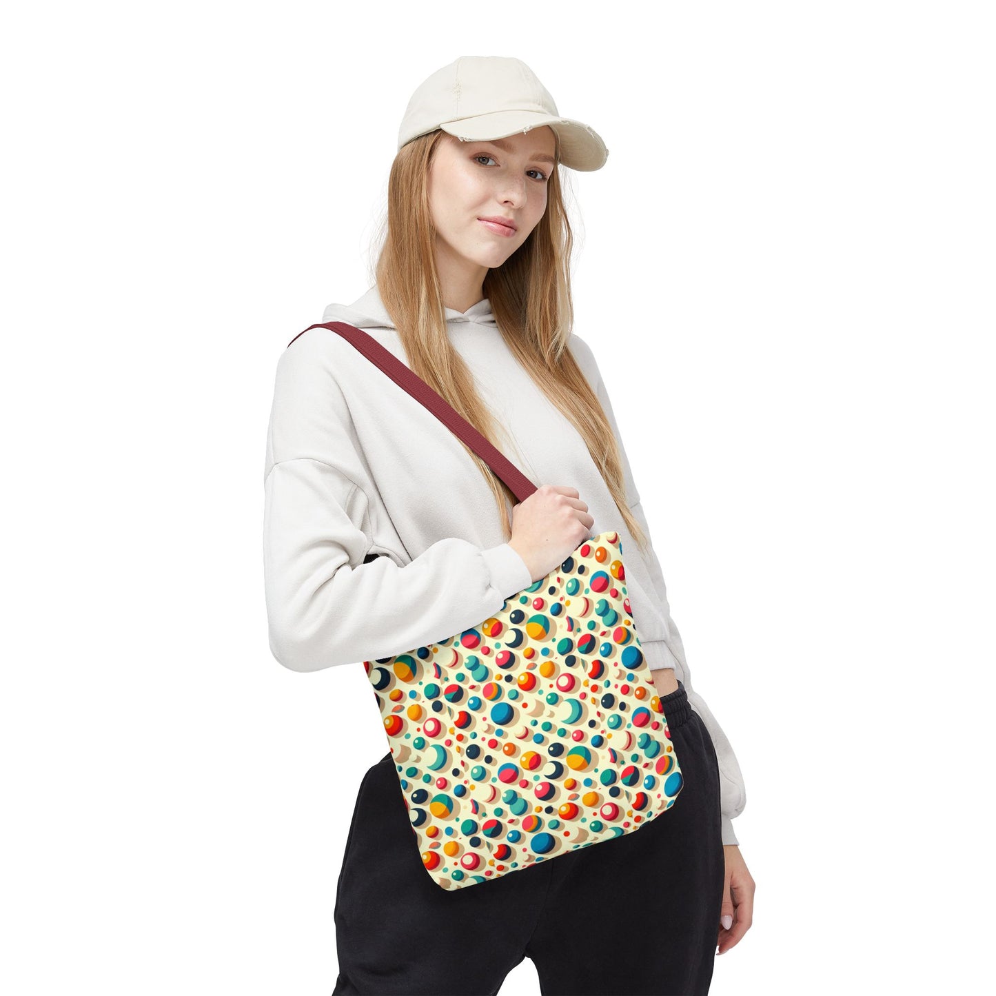 Bolso tote con estampado retro colorido: perfecto para uso diario y estilo chic.
