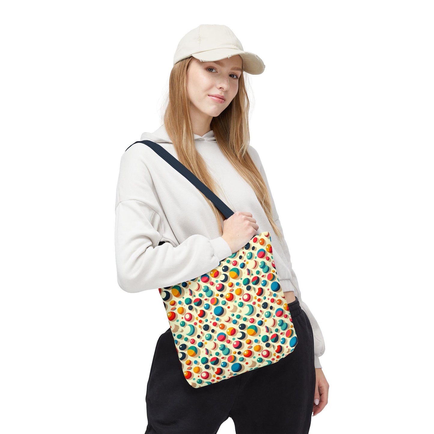 Bolso tote con estampado retro colorido: perfecto para uso diario y estilo chic.