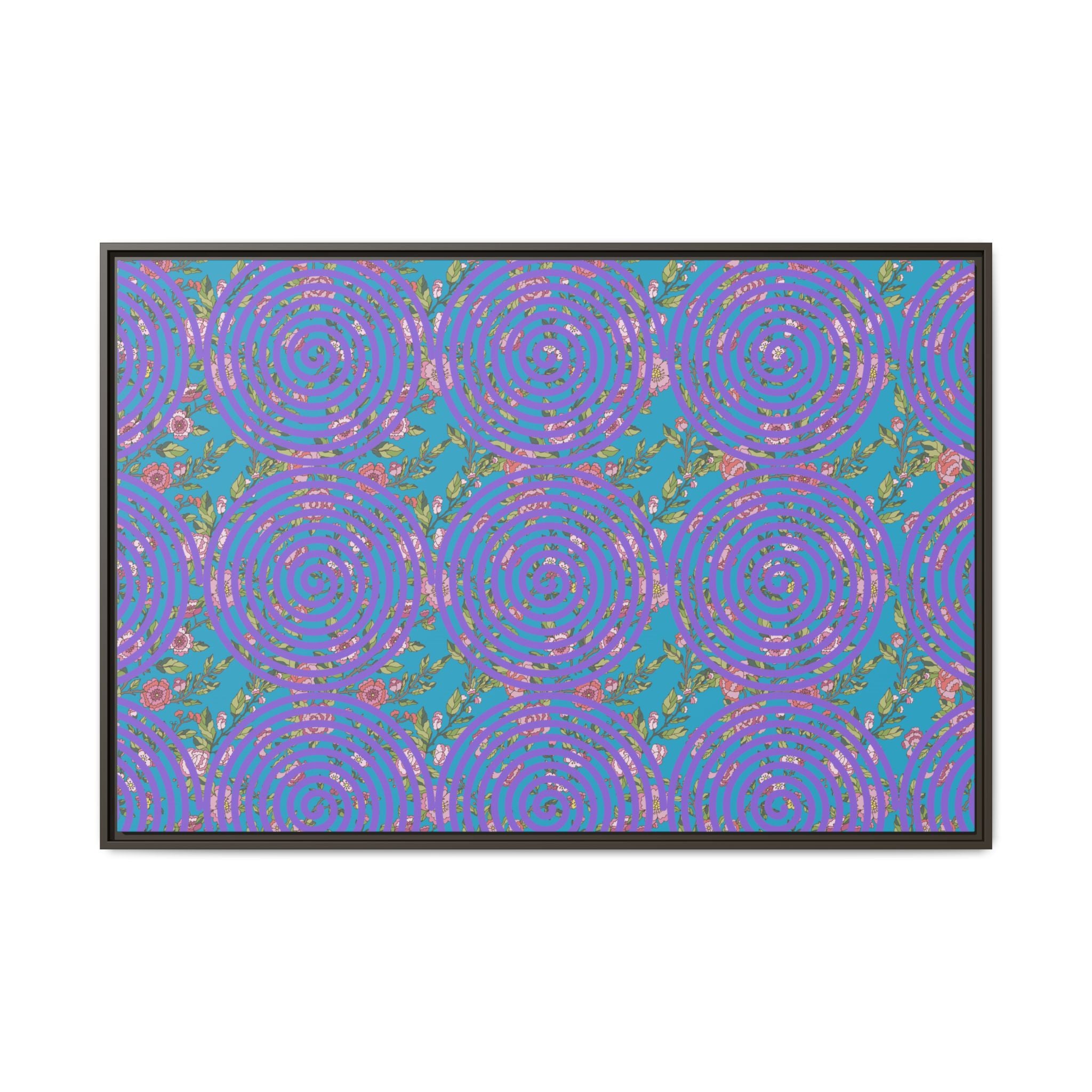 Arte de pared con lienzo floral