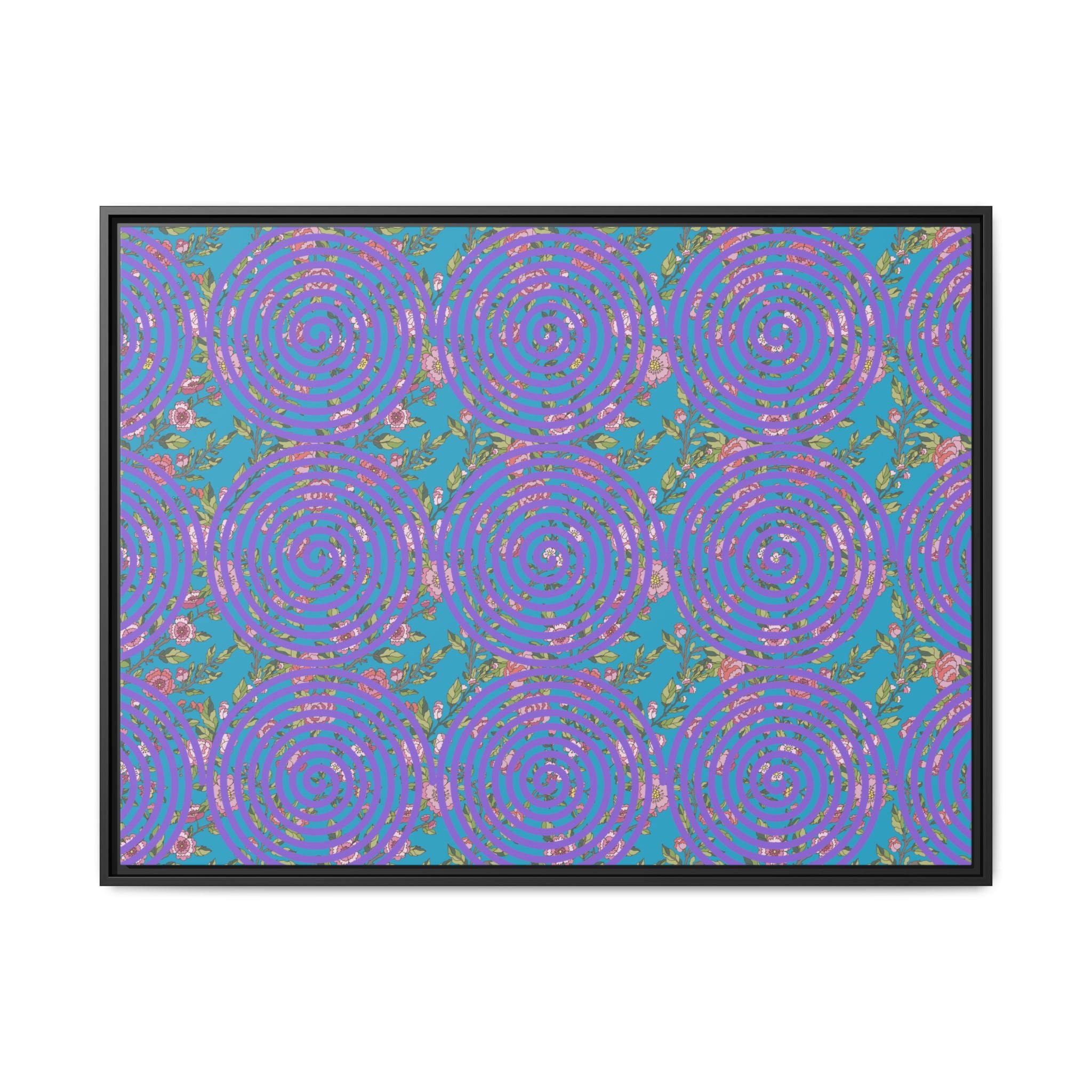 Arte de pared con lienzo floral