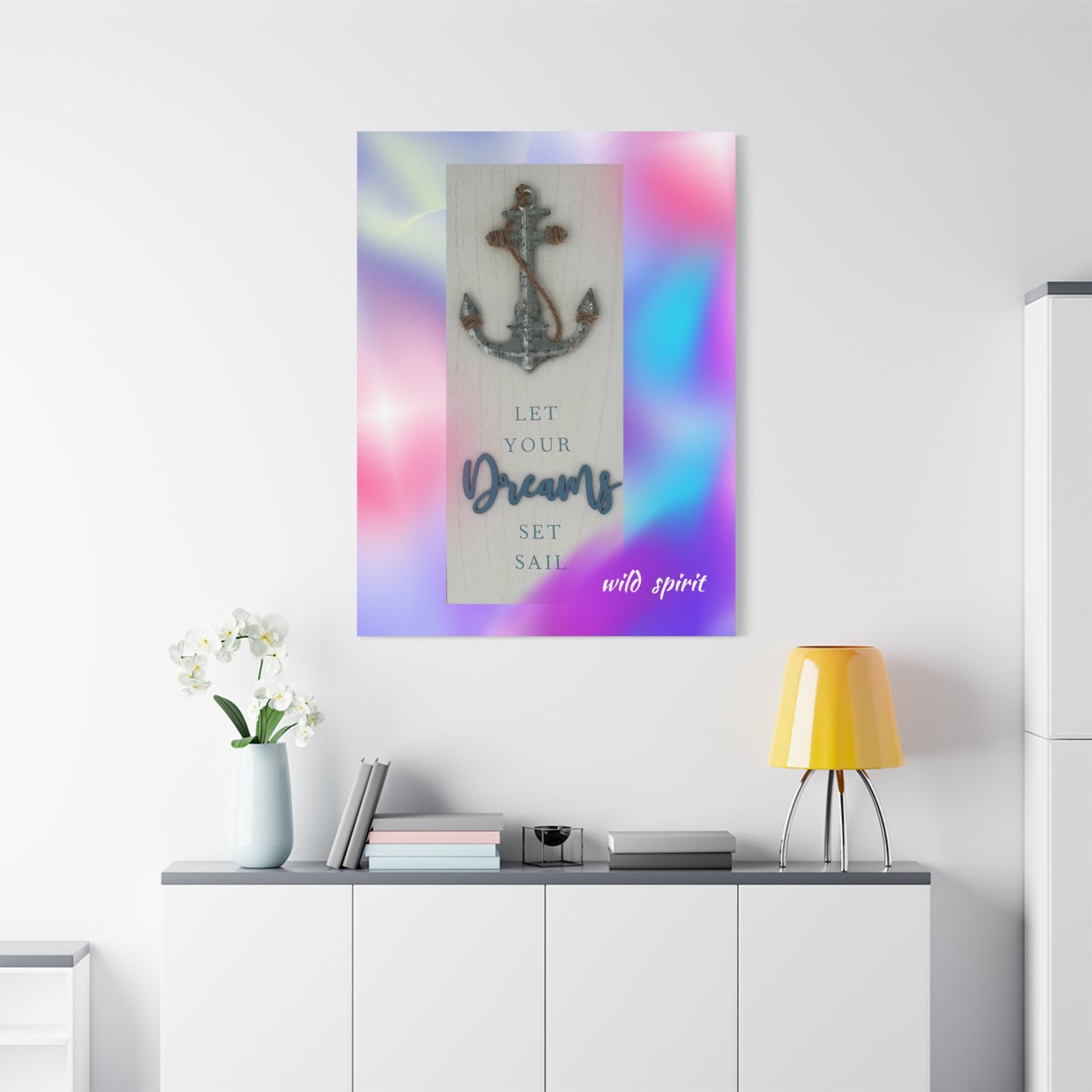 Canvas Print - Beach Themed 'Let Your Dreams Set Sail'