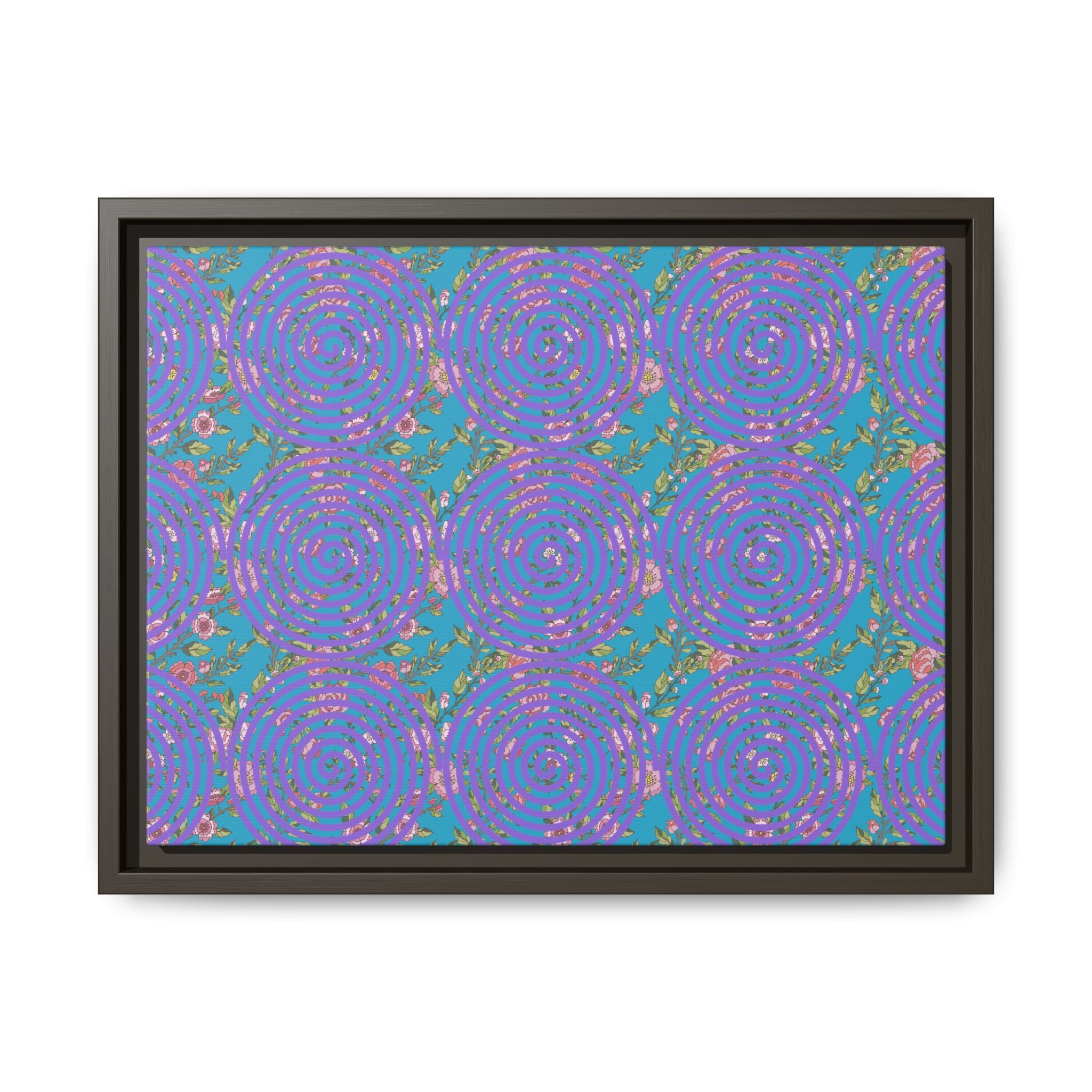 Arte de pared con lienzo floral