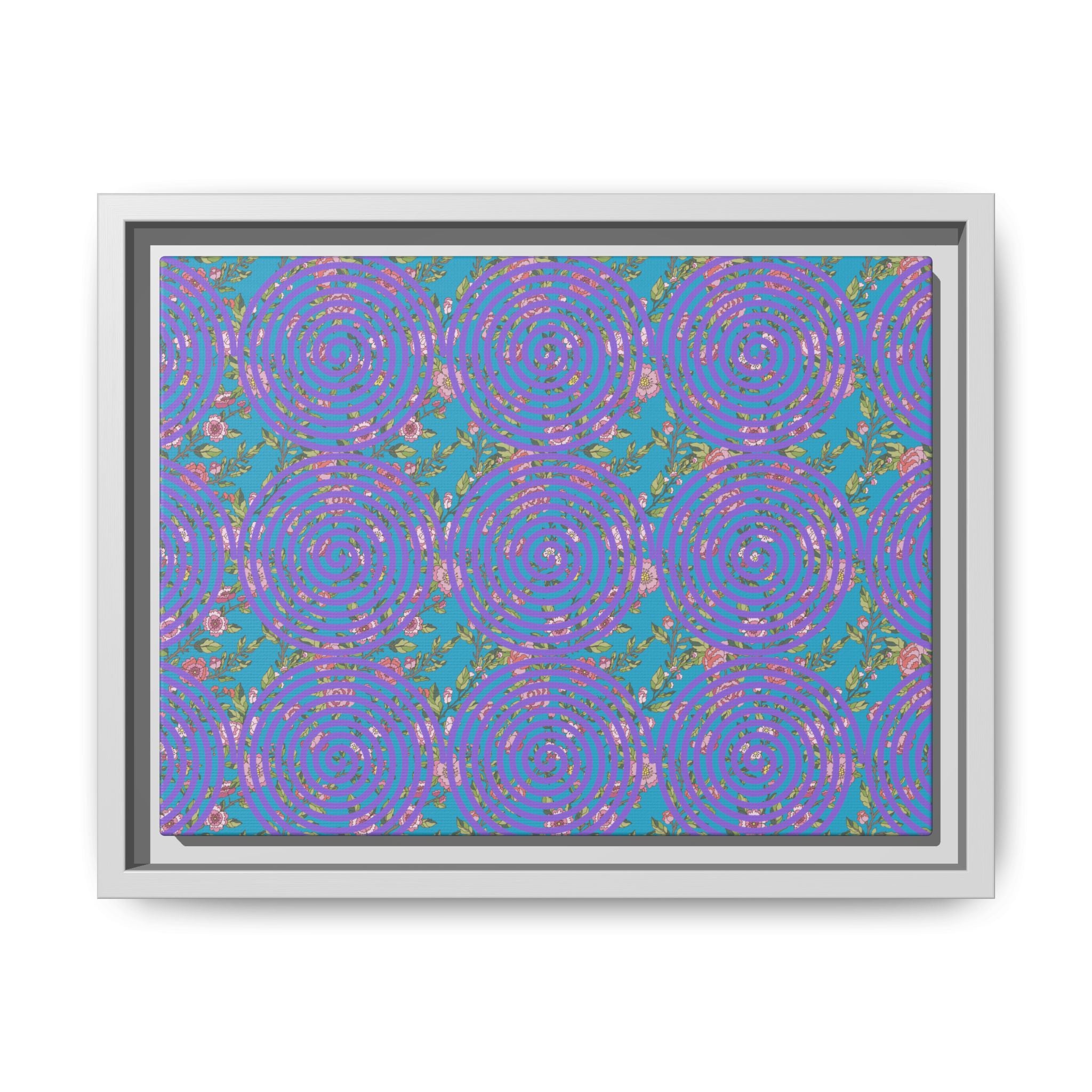 Arte de pared con lienzo floral