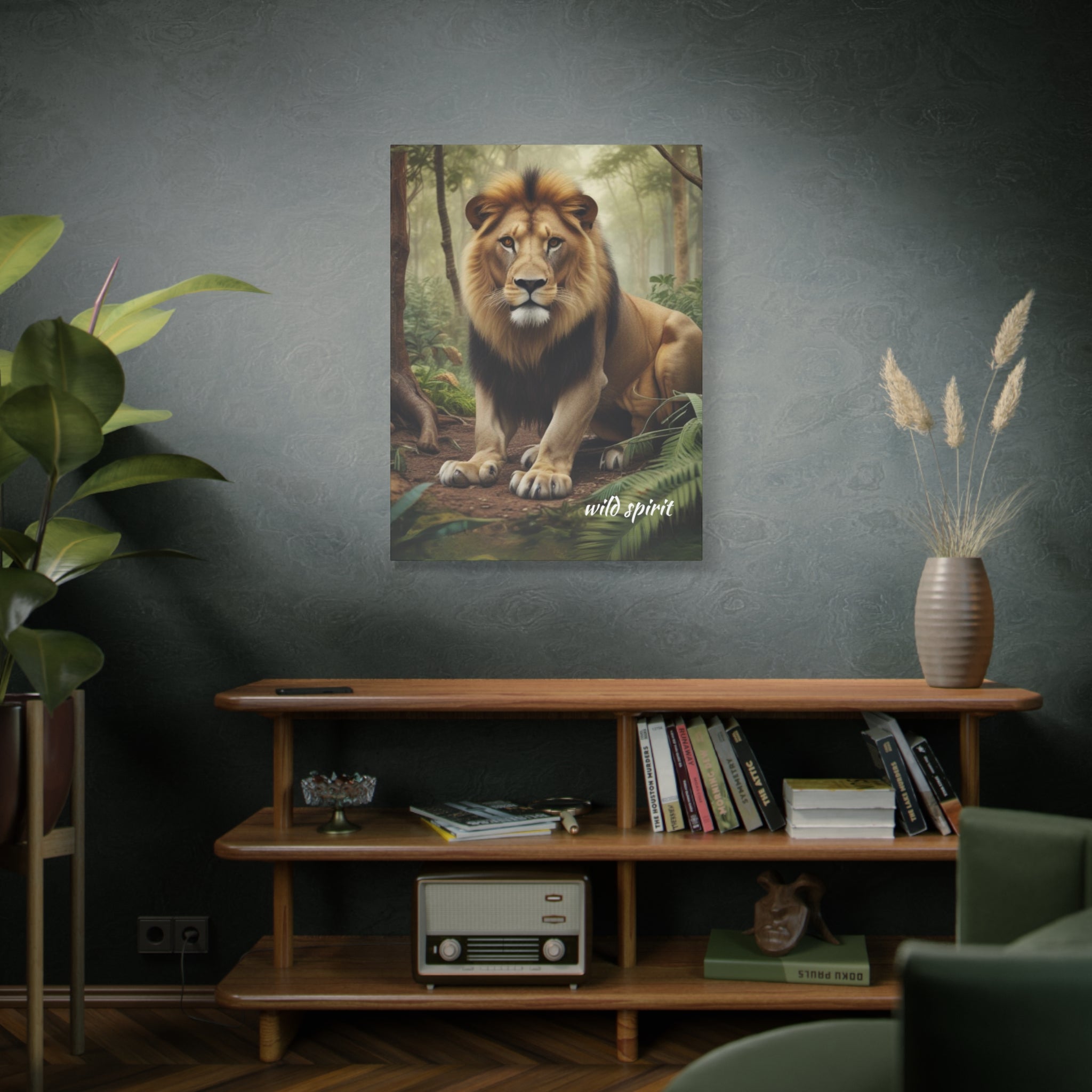 Arte de pared en lienzo - Impresión en lienzo mate Rey de la jungla