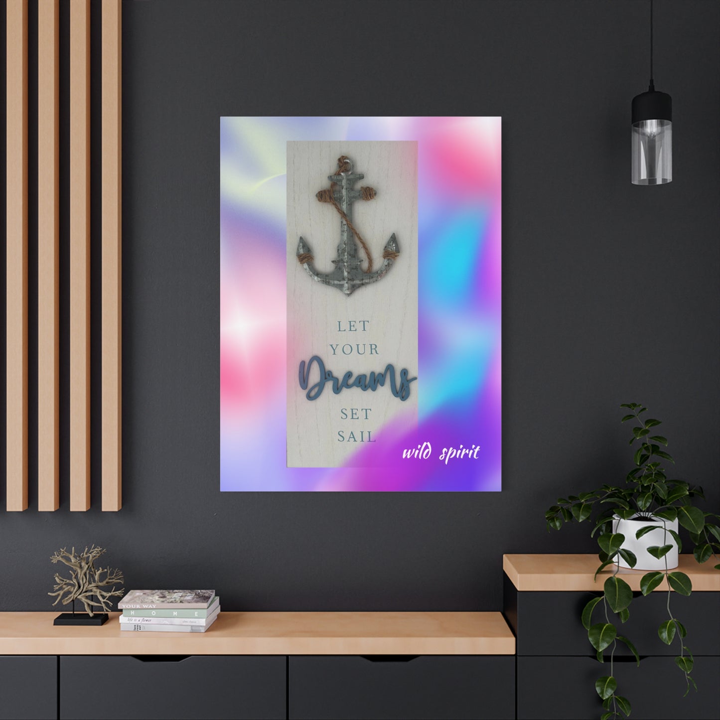 Canvas Print - Beach Themed 'Let Your Dreams Set Sail'