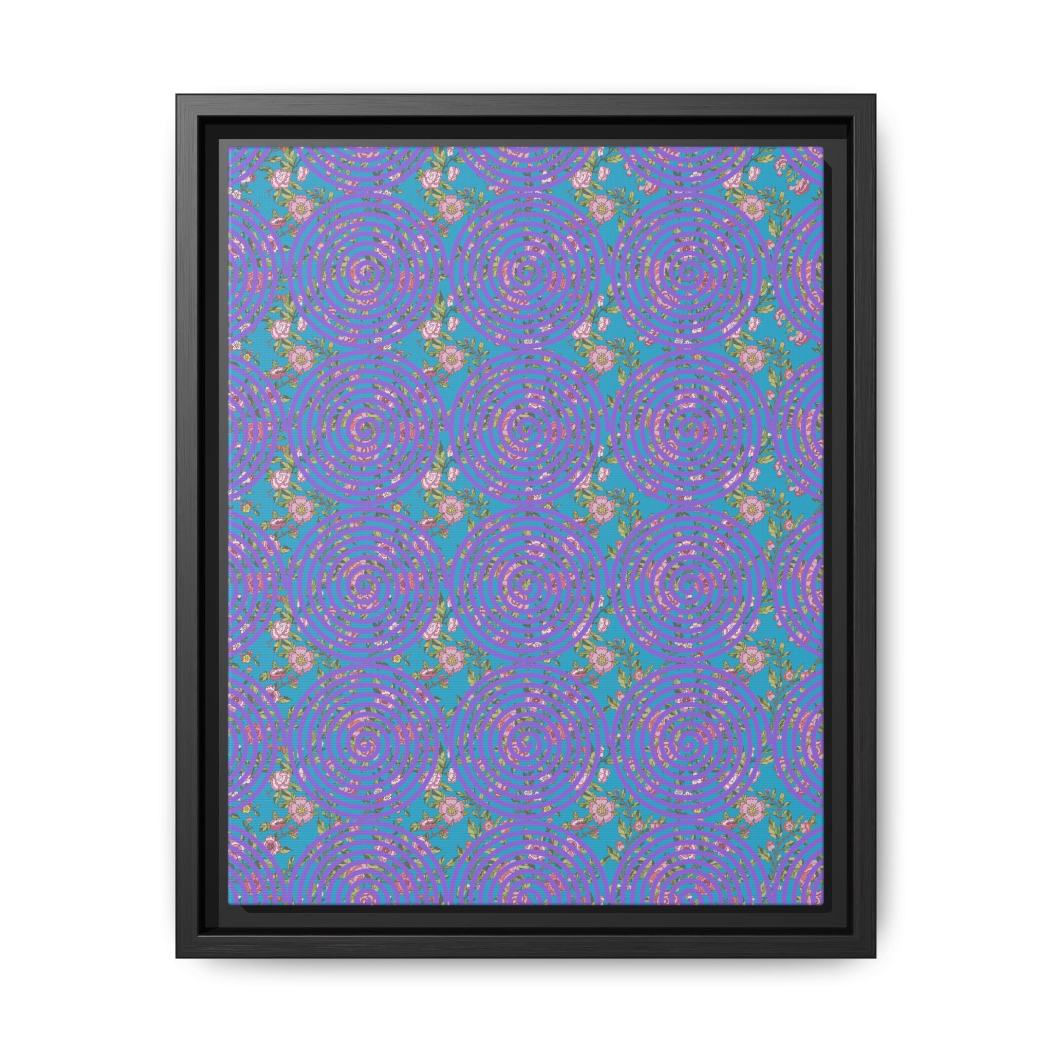 Arte de pared con lienzo floral