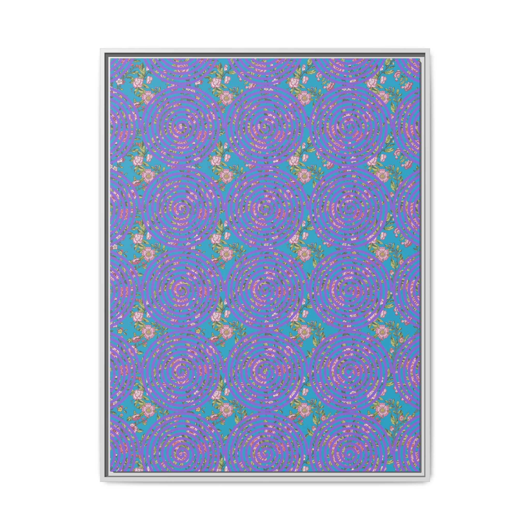 Arte de pared con lienzo floral