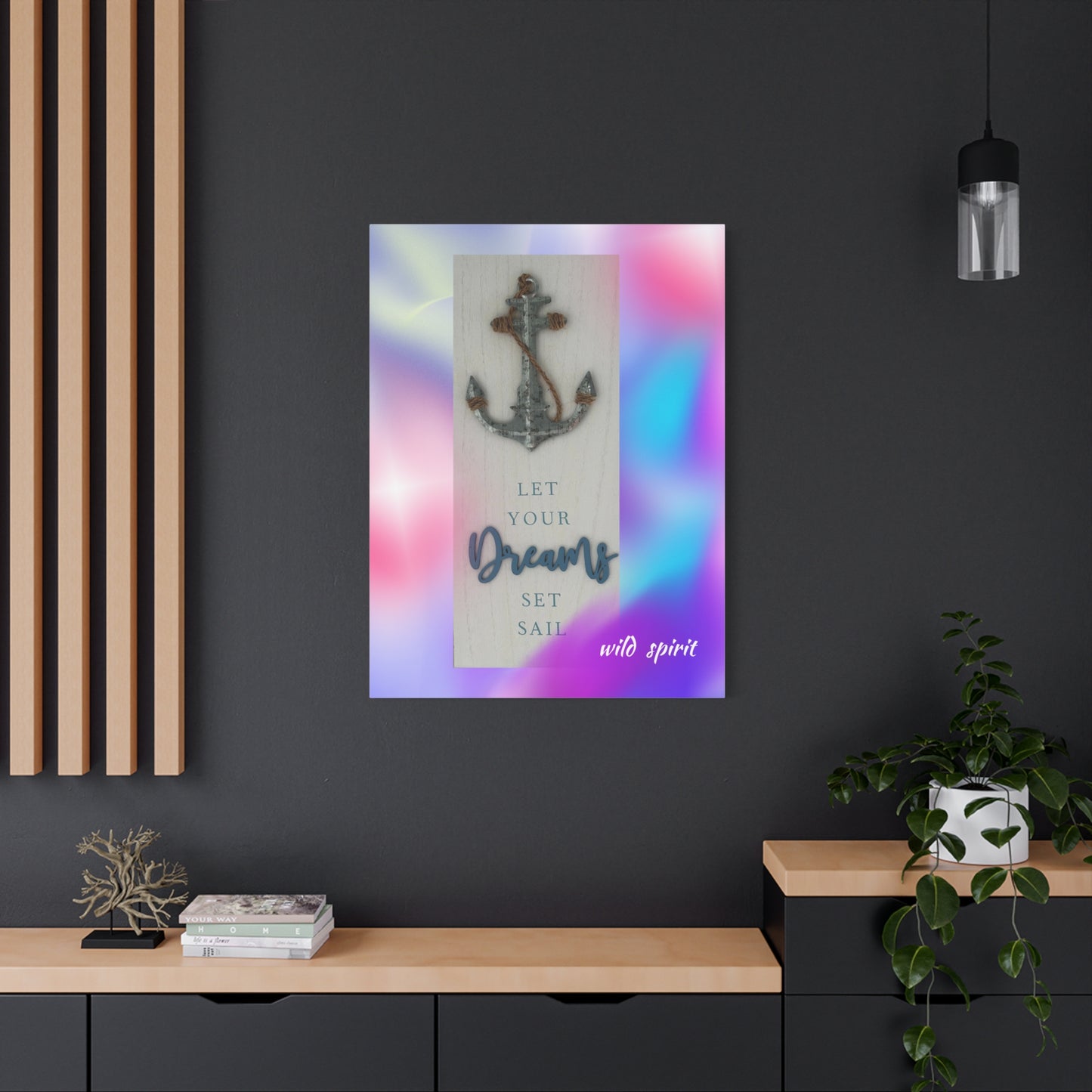 Canvas Print - Beach Themed 'Let Your Dreams Set Sail'