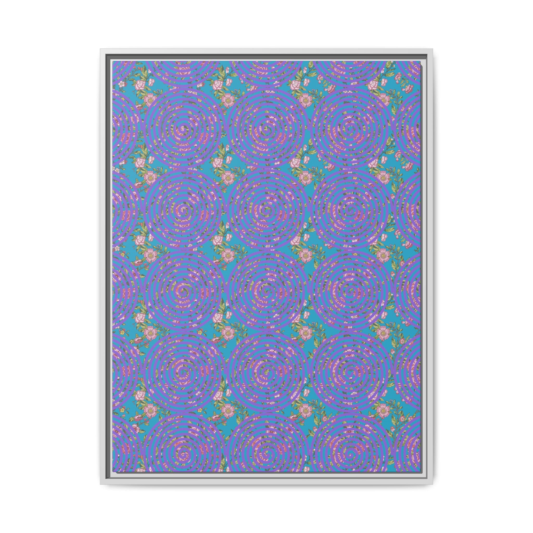 Arte de pared con lienzo floral