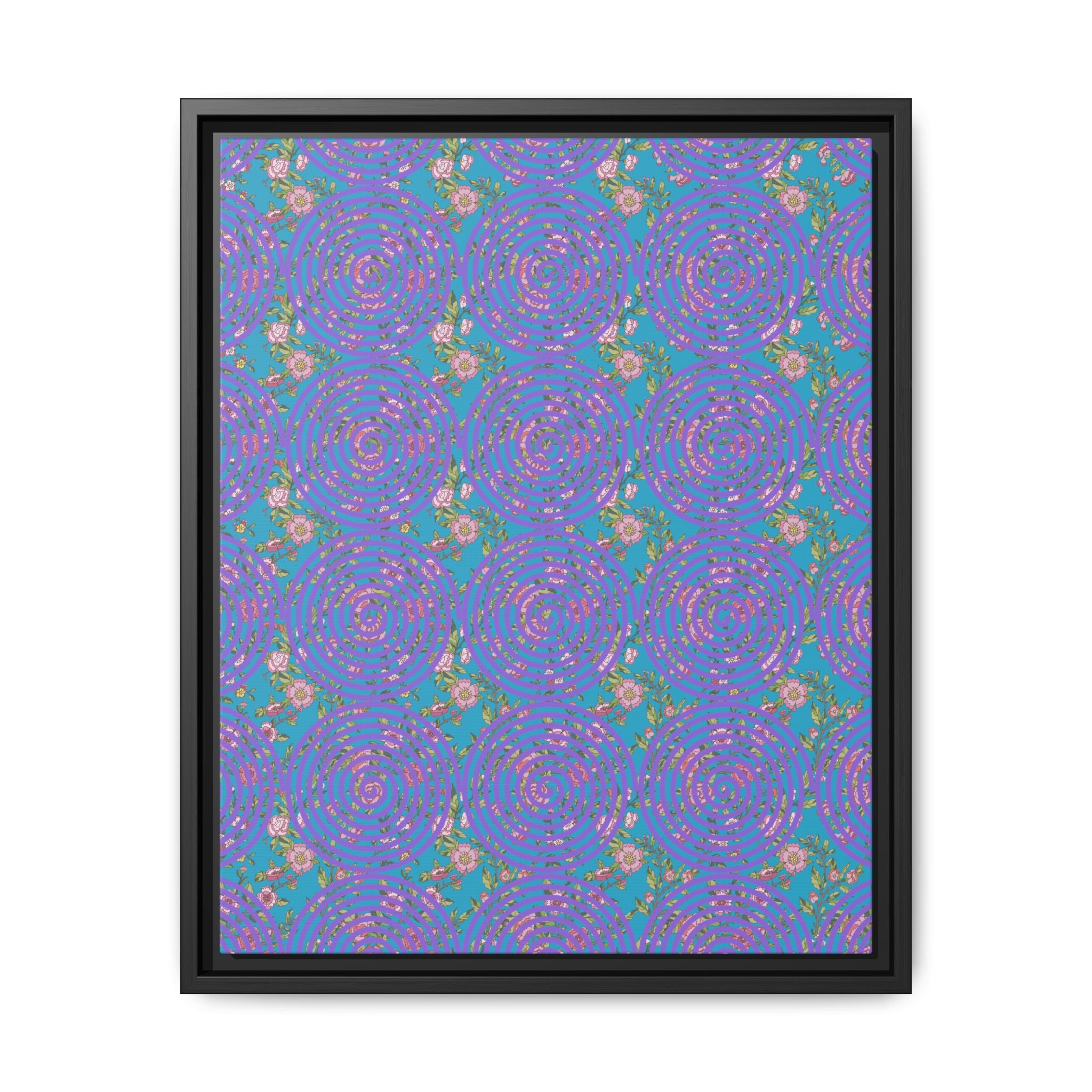 Arte de pared con lienzo floral