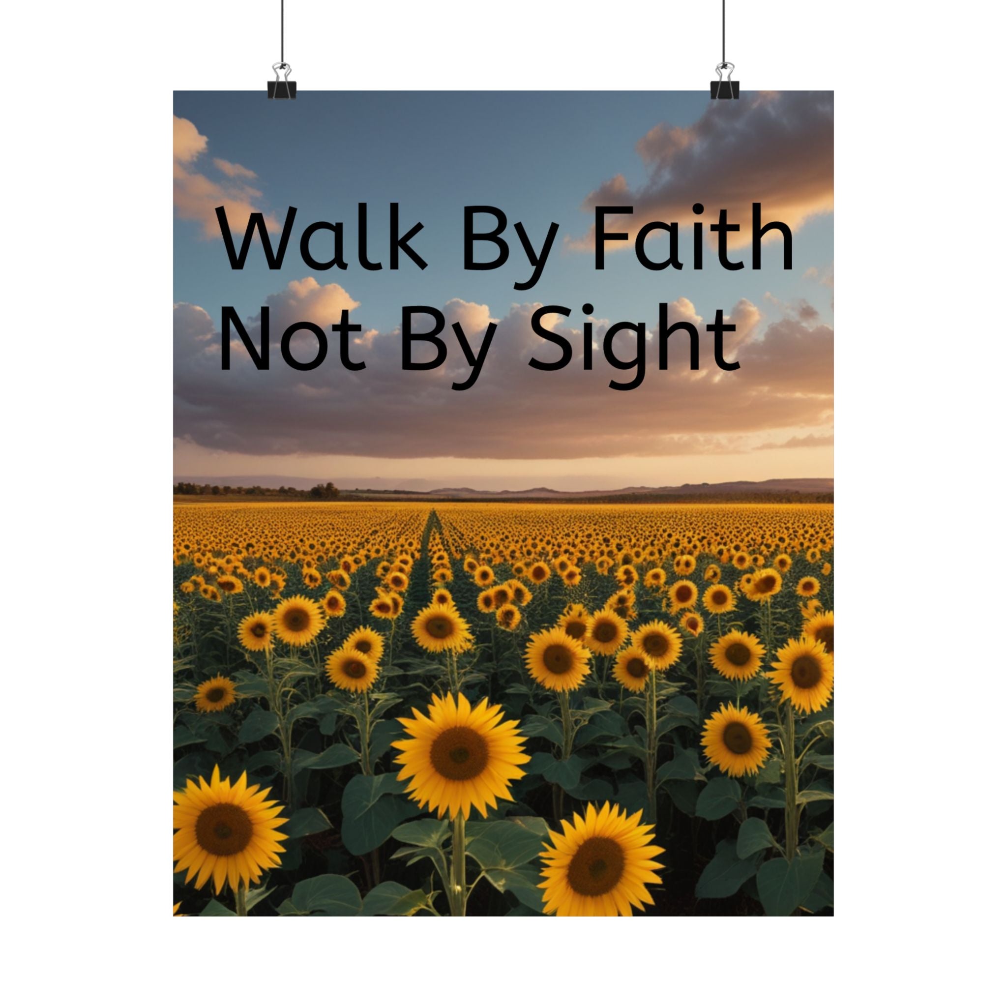 Arte de pared inspirador de fe, póster de girasol, decoración inspiradora para el hogar, regalo cristiano, impresión motivacional