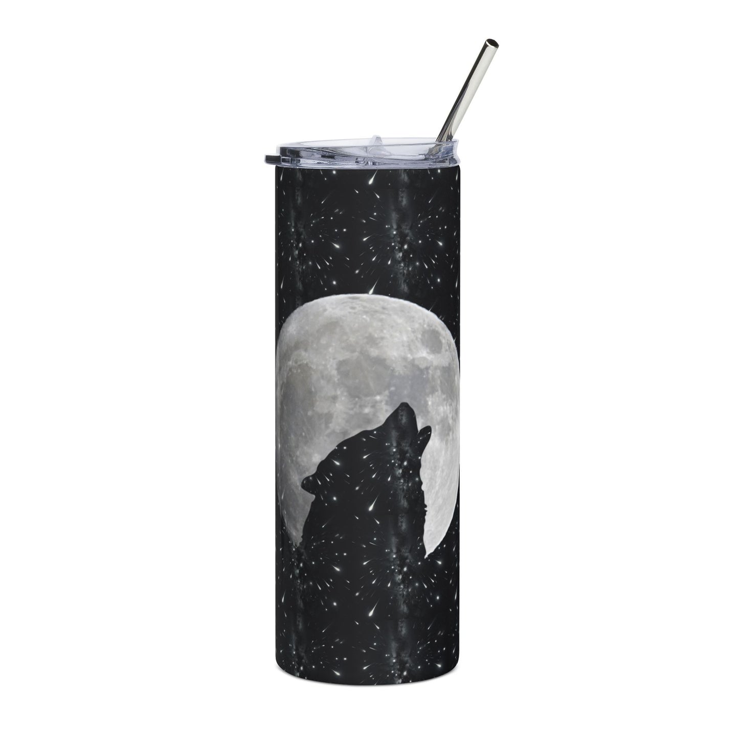Wolf Howl Moon Tumbler — 20oz Stainless Steel Travel Cup