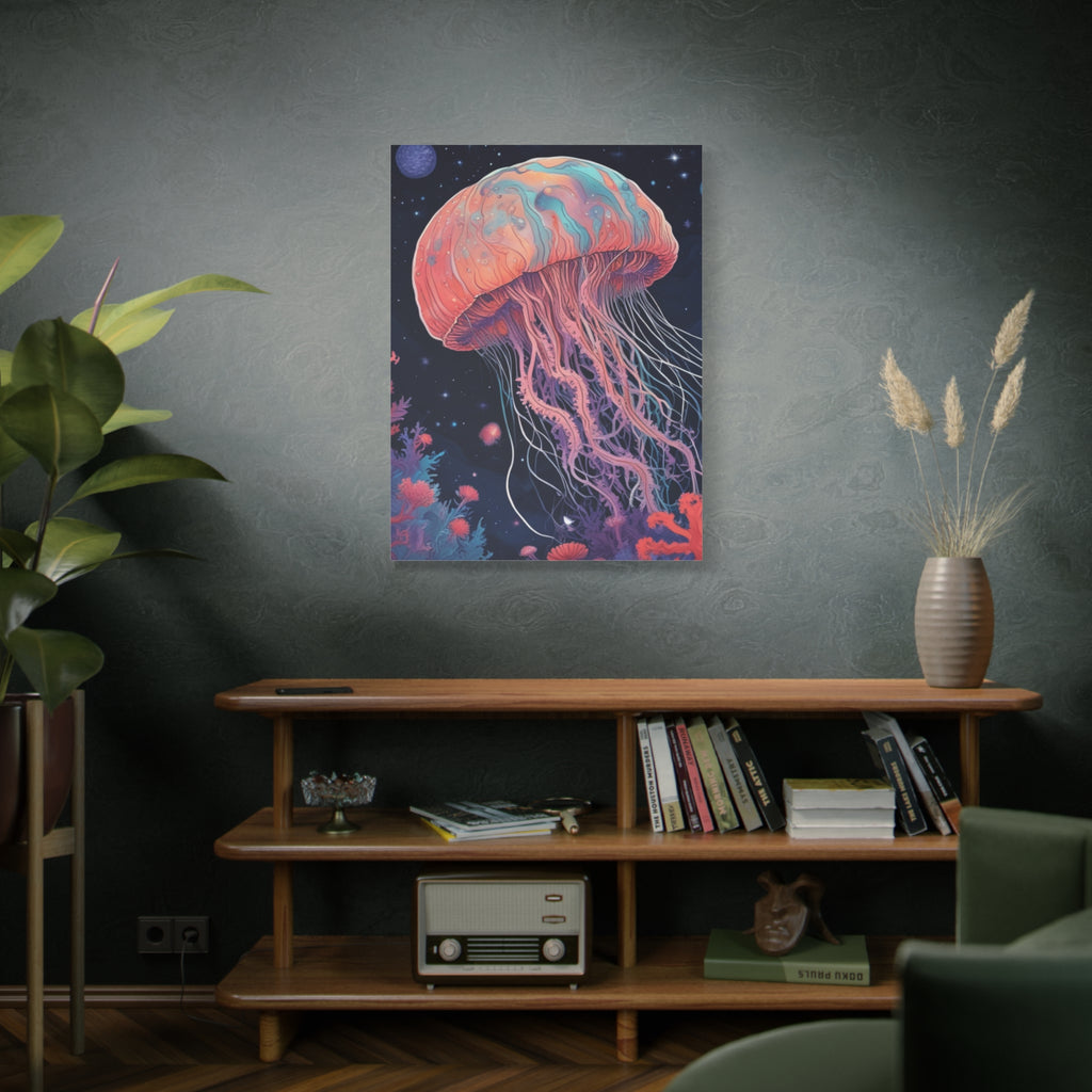 Impresión en lienzo - Pintura de medusas del cielo nocturno