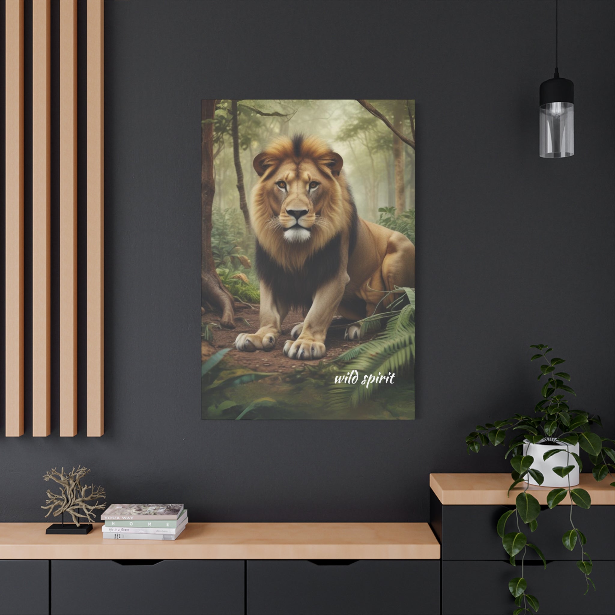 Arte de pared en lienzo - Impresión en lienzo mate Rey de la jungla