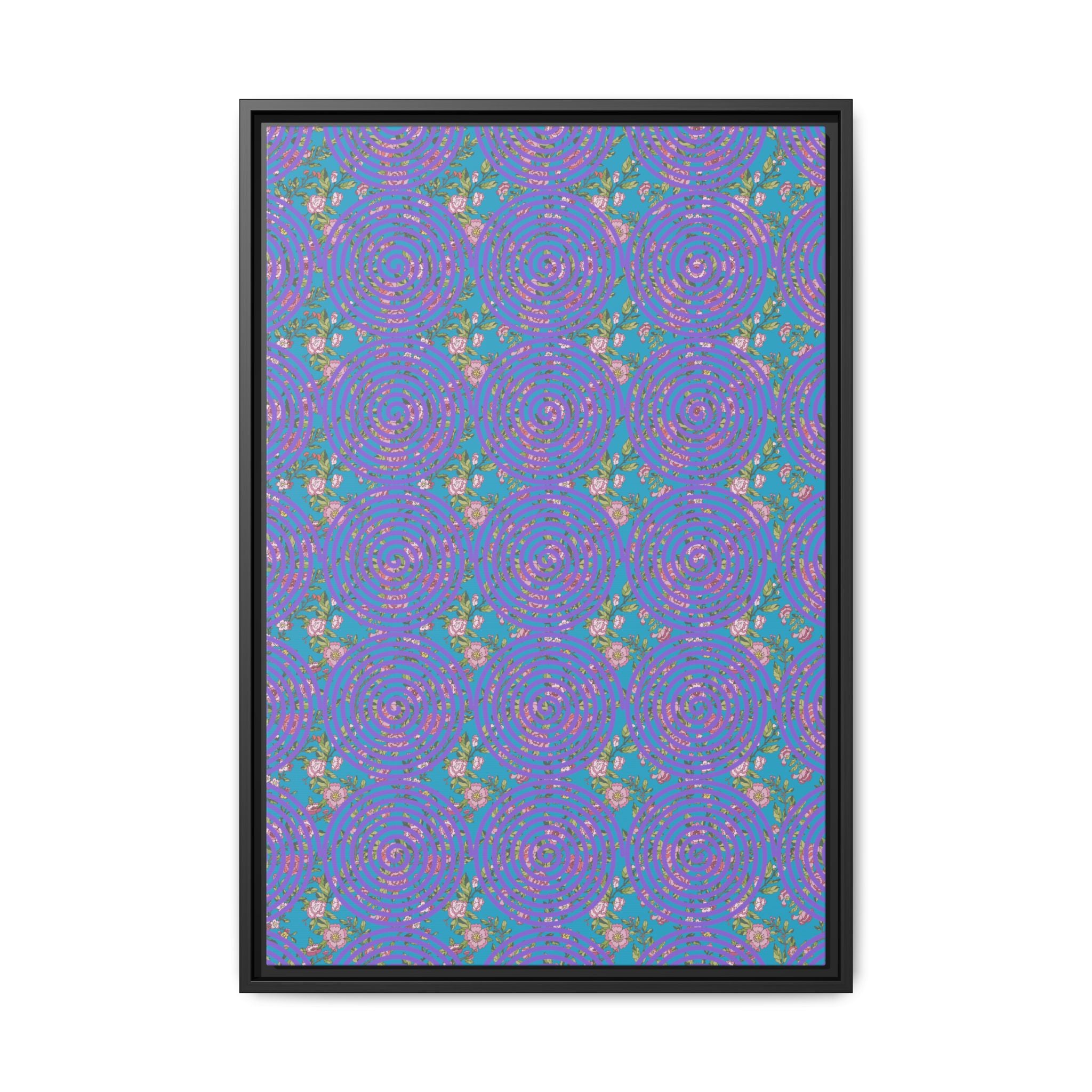 Arte de pared con lienzo floral