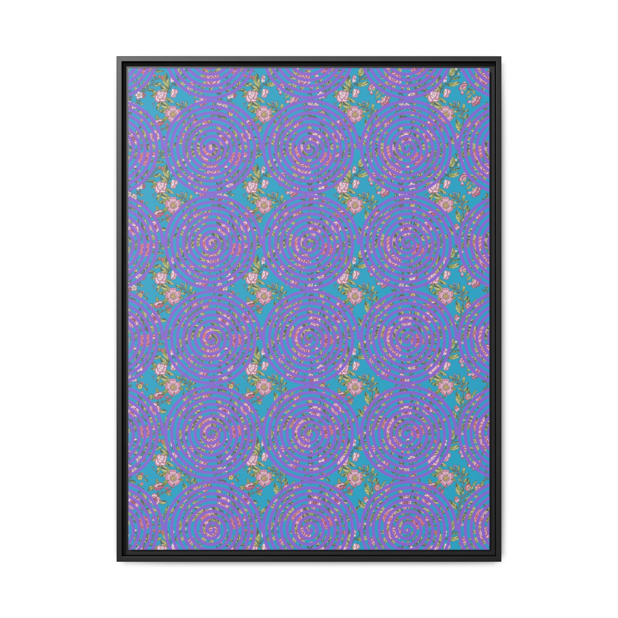 Arte de pared con lienzo floral
