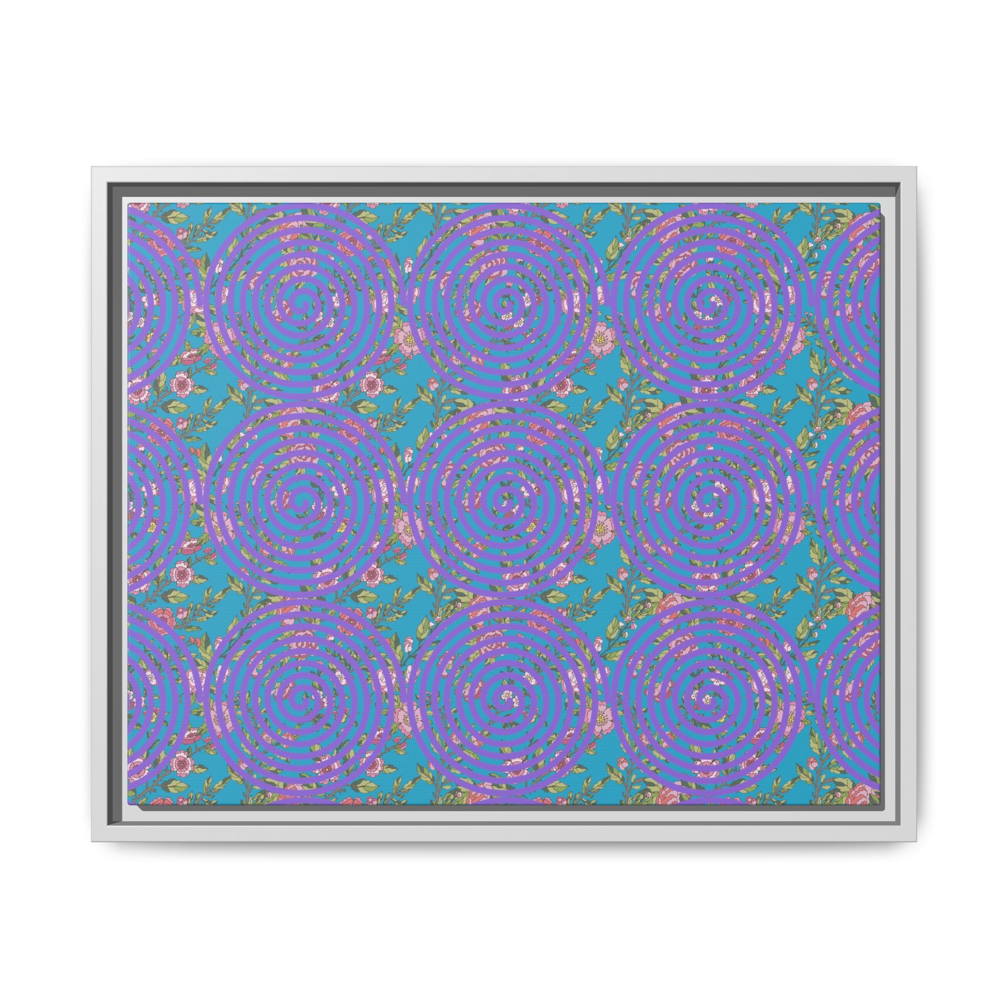 Arte de pared con lienzo floral