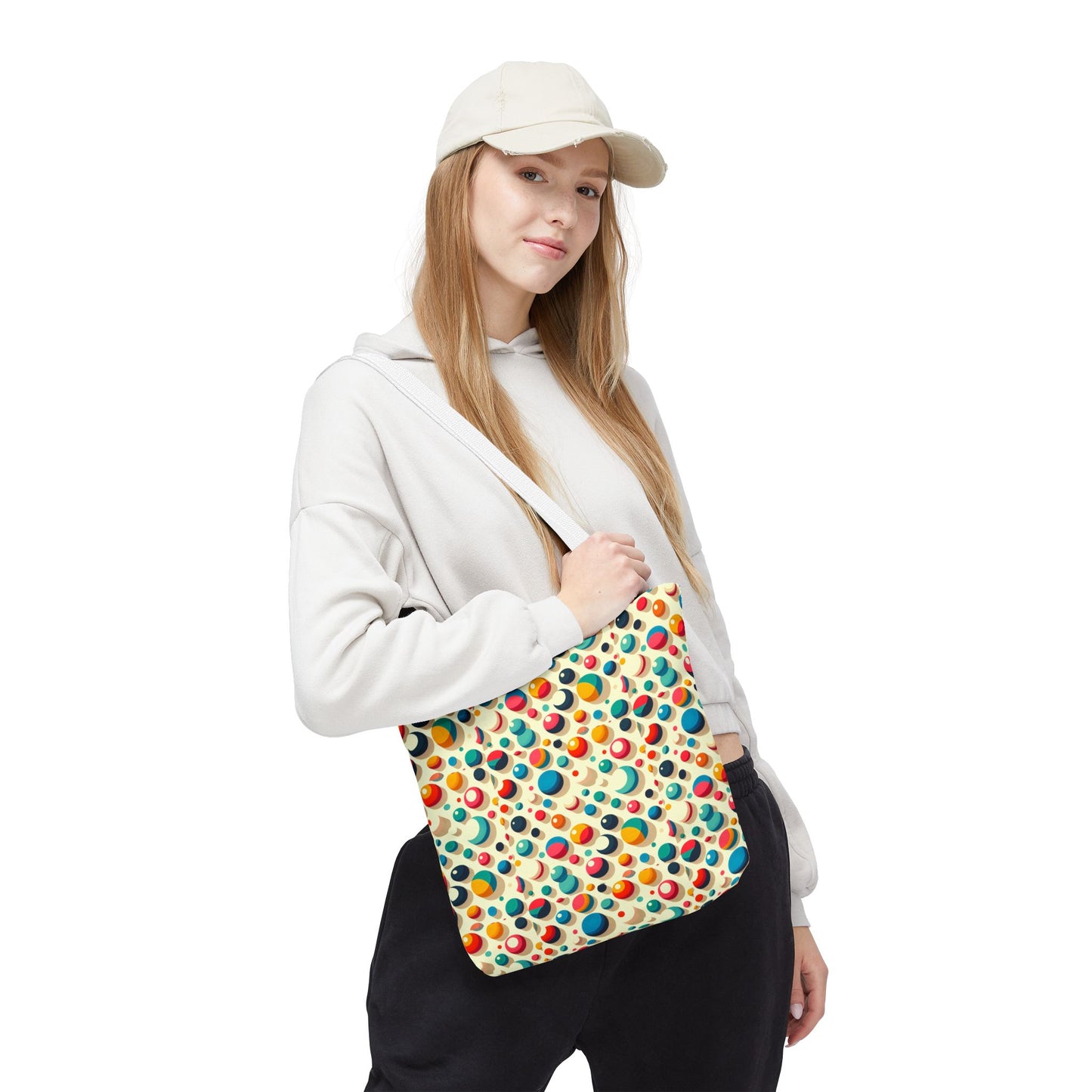 Bolso tote con estampado retro colorido: perfecto para uso diario y estilo chic.