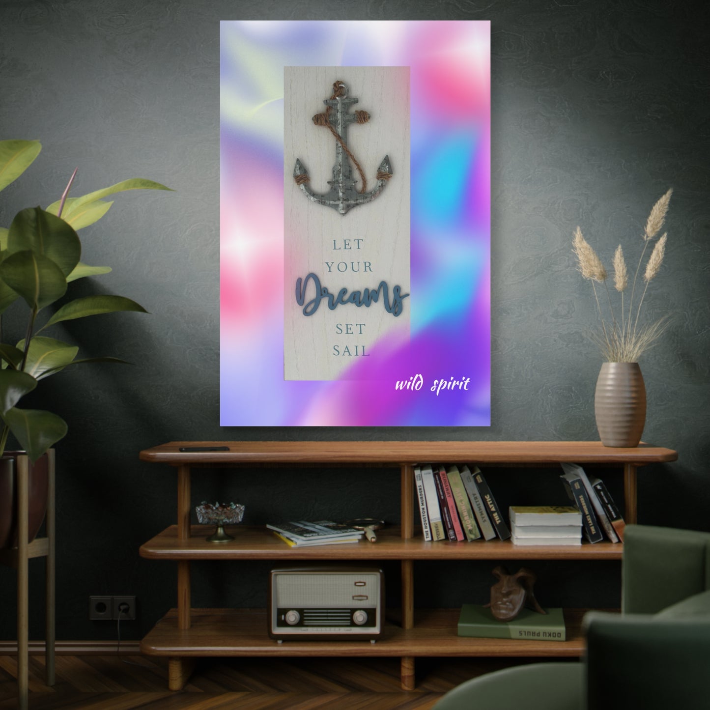 Canvas Print - Beach Themed 'Let Your Dreams Set Sail'