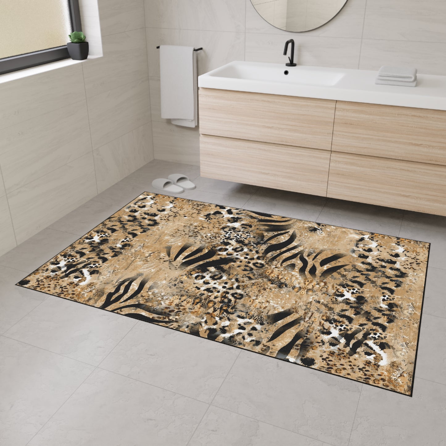 Stylish Zebra Pattern Heavy Duty Floor Mat - Perfect for Home Decor & Outdoor Use