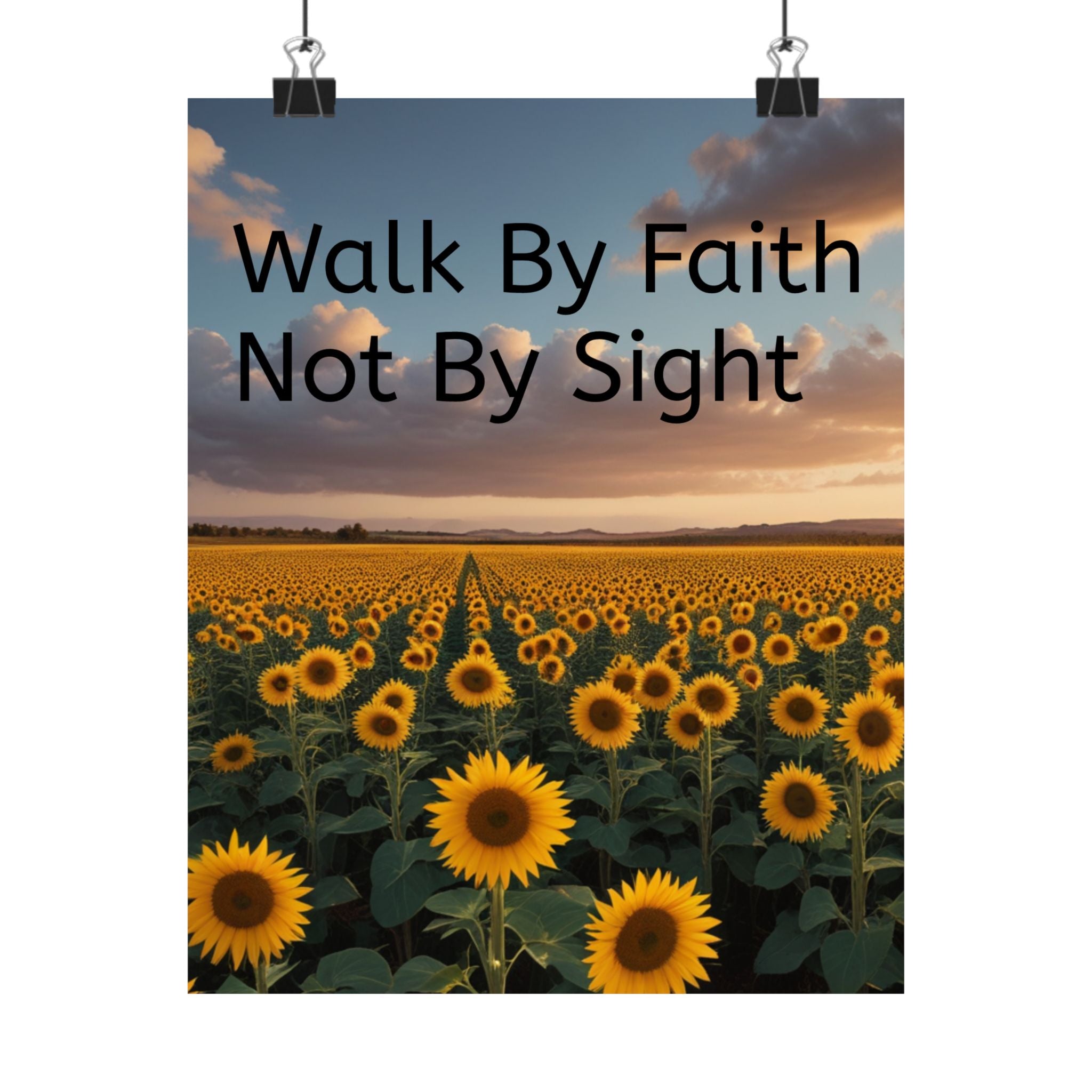 Arte de pared inspirador de fe, póster de girasol, decoración inspiradora para el hogar, regalo cristiano, impresión motivacional