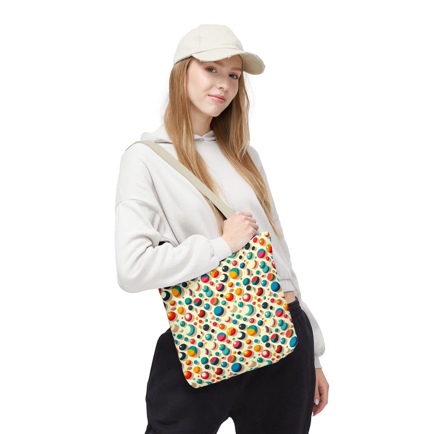 Bolso tote con estampado retro colorido: perfecto para uso diario y estilo chic.