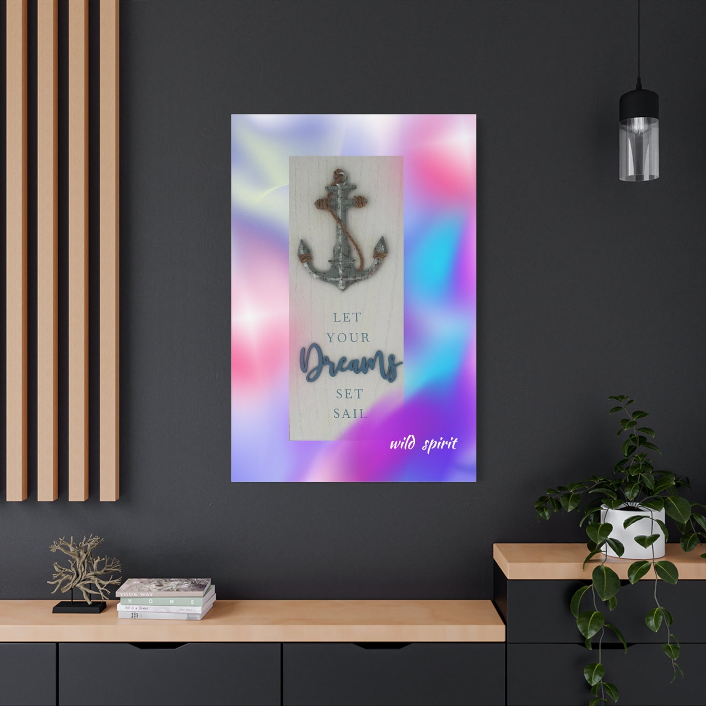 Canvas Print - Beach Themed 'Let Your Dreams Set Sail'