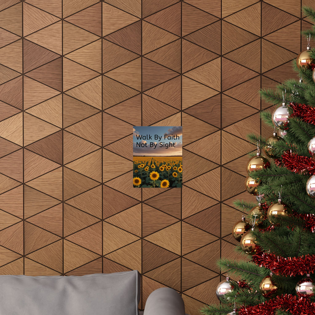 Arte de pared inspirador de fe, póster de girasol, decoración inspiradora para el hogar, regalo cristiano, impresión motivacional