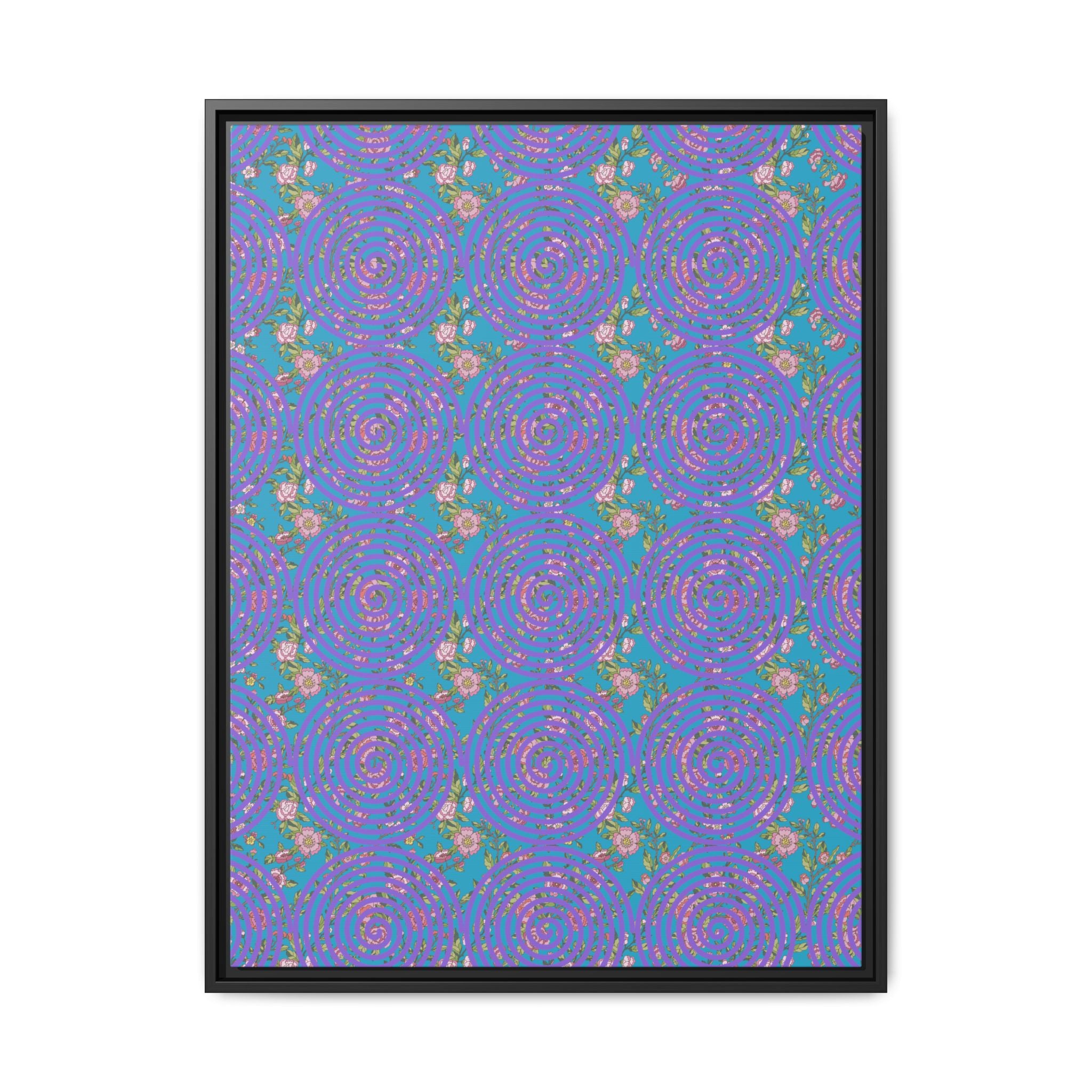 Arte de pared con lienzo floral