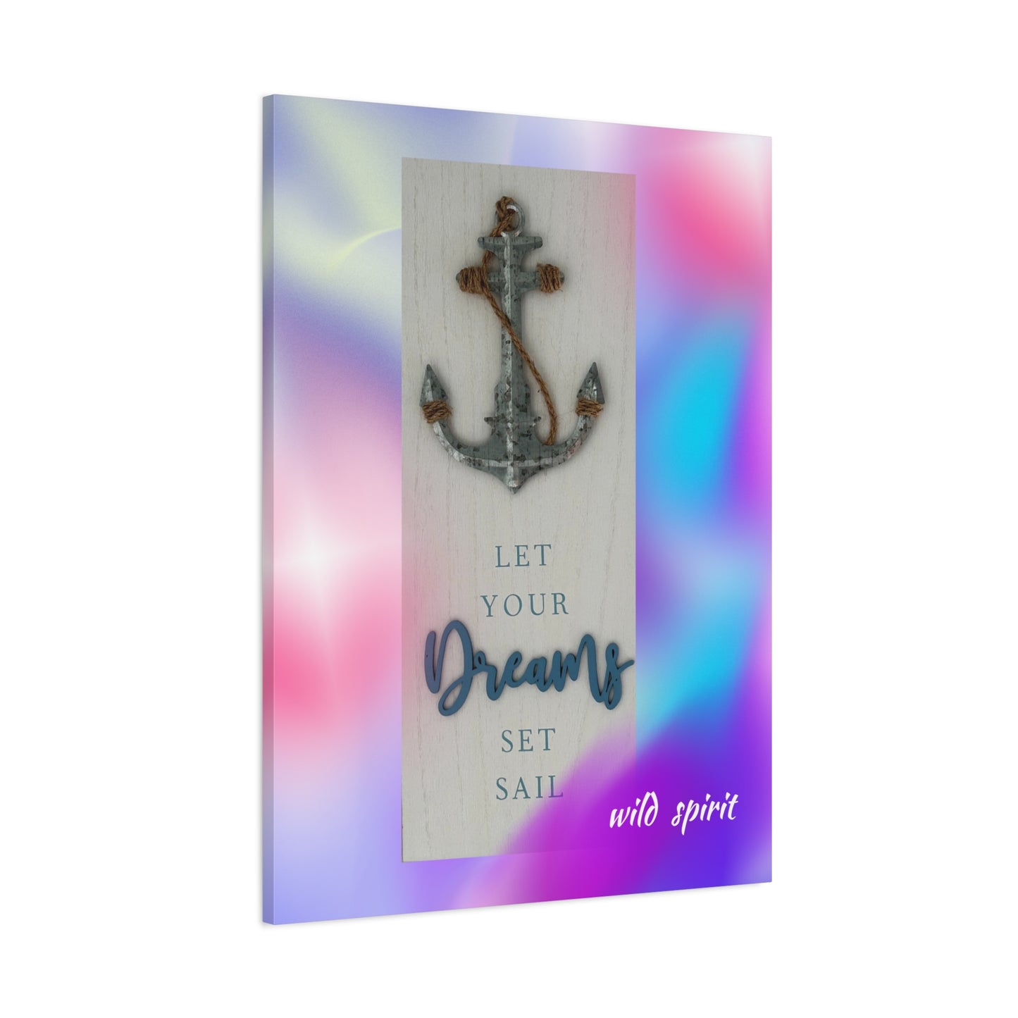 Canvas Print - Beach Themed 'Let Your Dreams Set Sail'