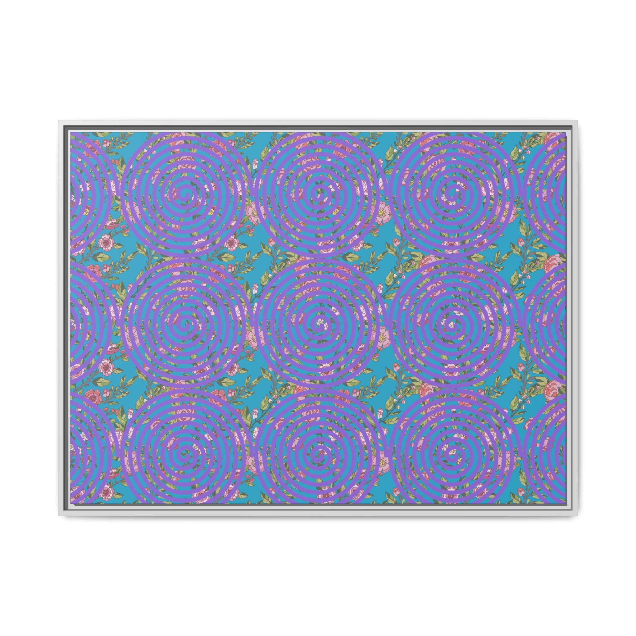 Arte de pared con lienzo floral
