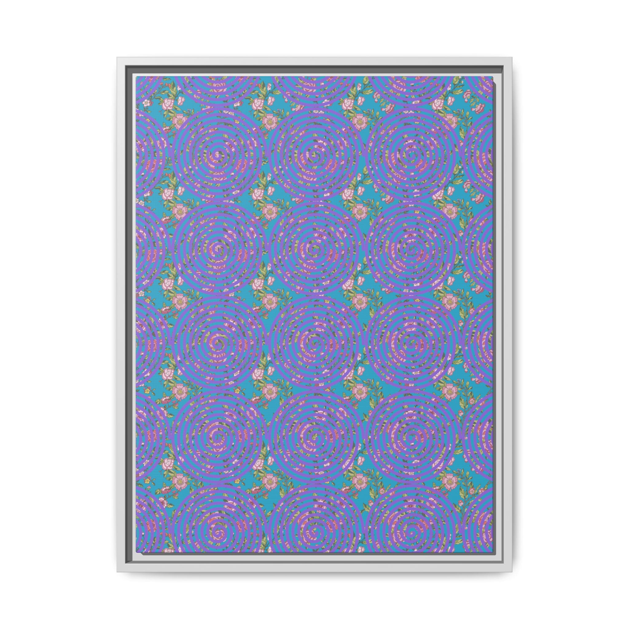 Arte de pared con lienzo floral