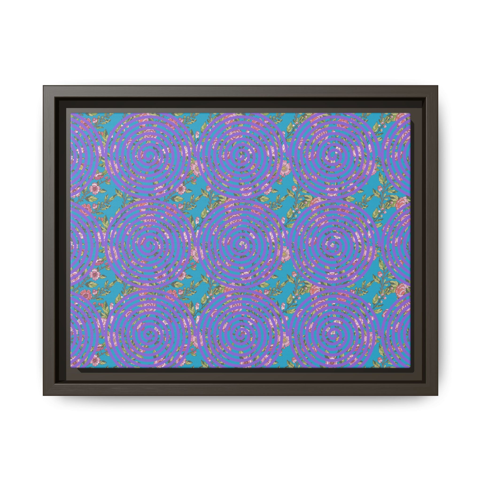 Arte de pared con lienzo floral