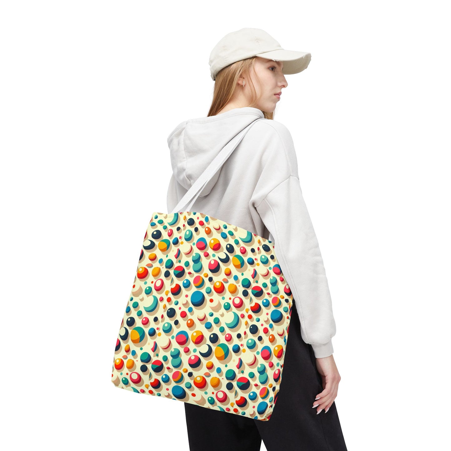 Bolso tote con estampado retro colorido: perfecto para uso diario y estilo chic.