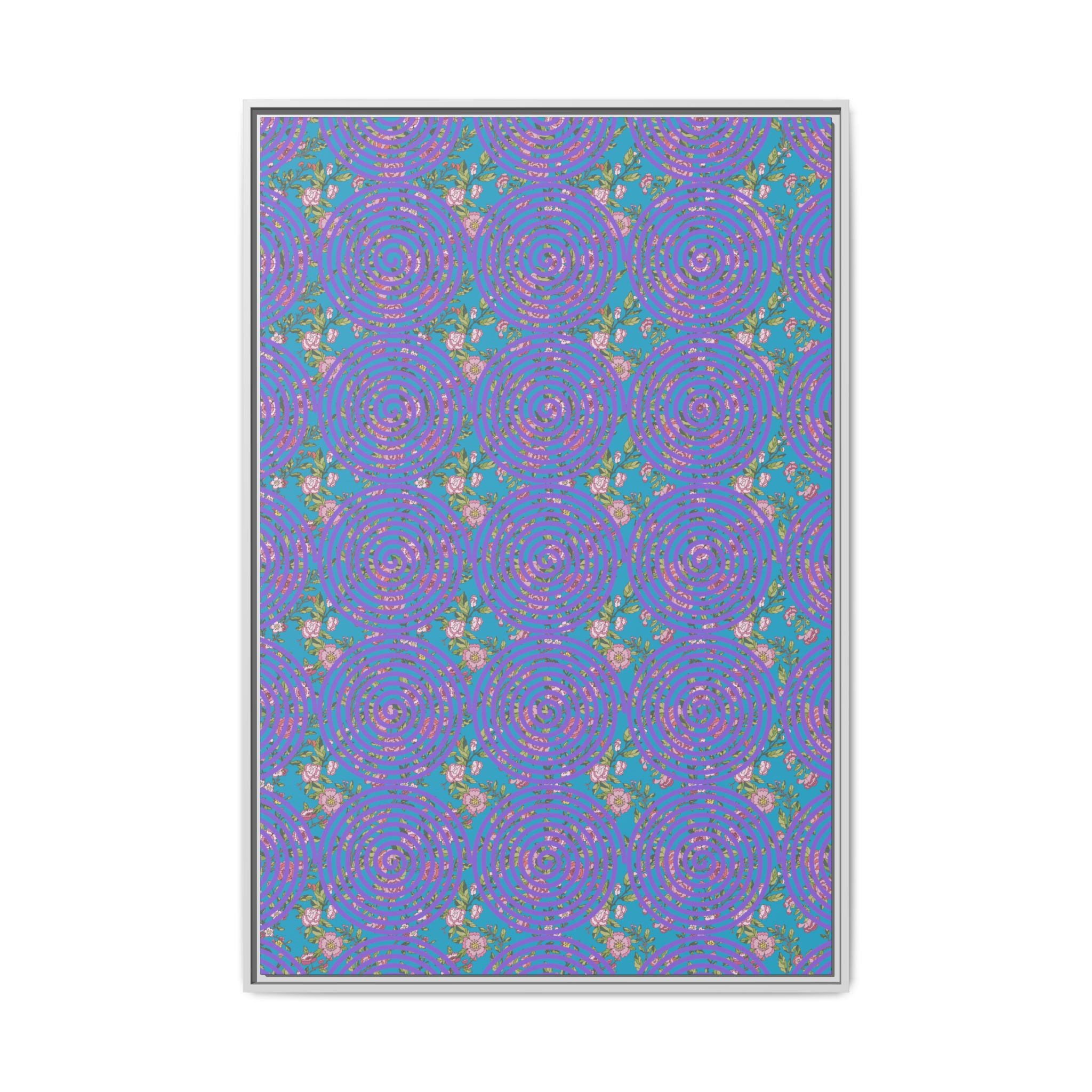 Arte de pared con lienzo floral