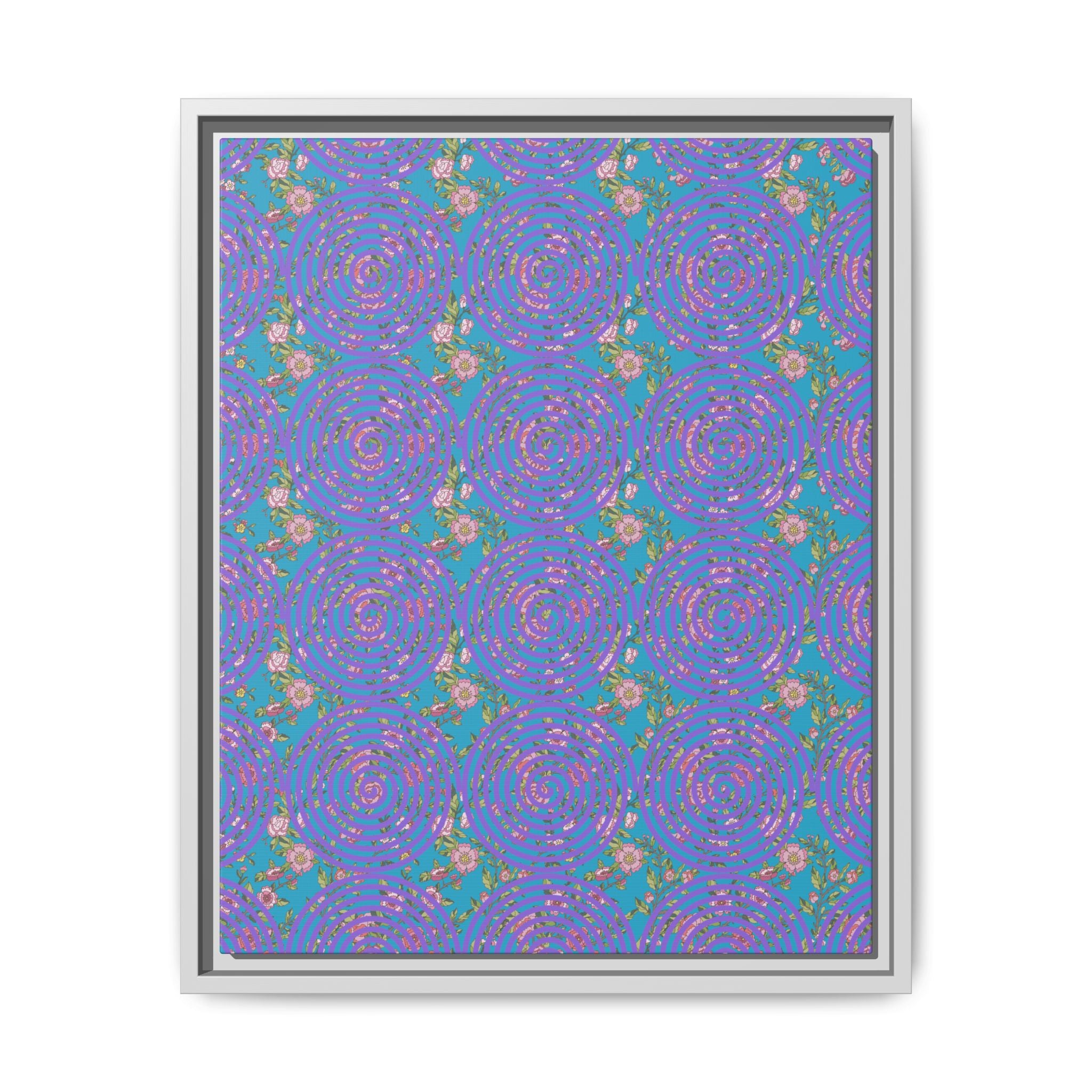 Arte de pared con lienzo floral