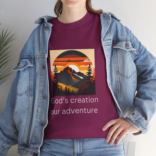 Mountain Sunset Unisex Tee - God's Creation Our Adventure