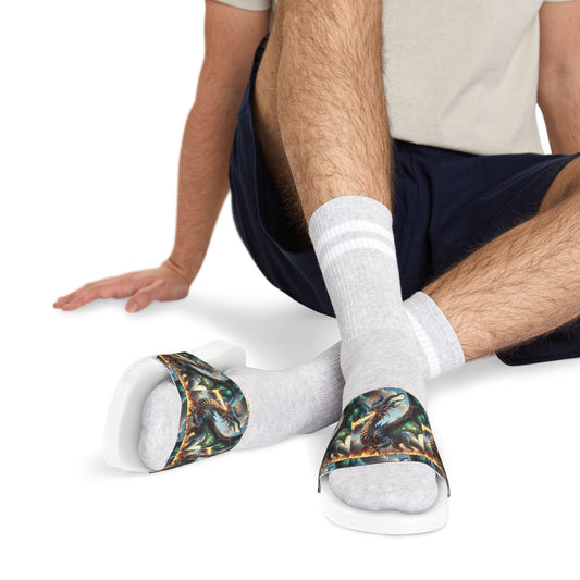 Stylish Dragon Graphic Men's Sandals - Perfect for Summer and Relaxation